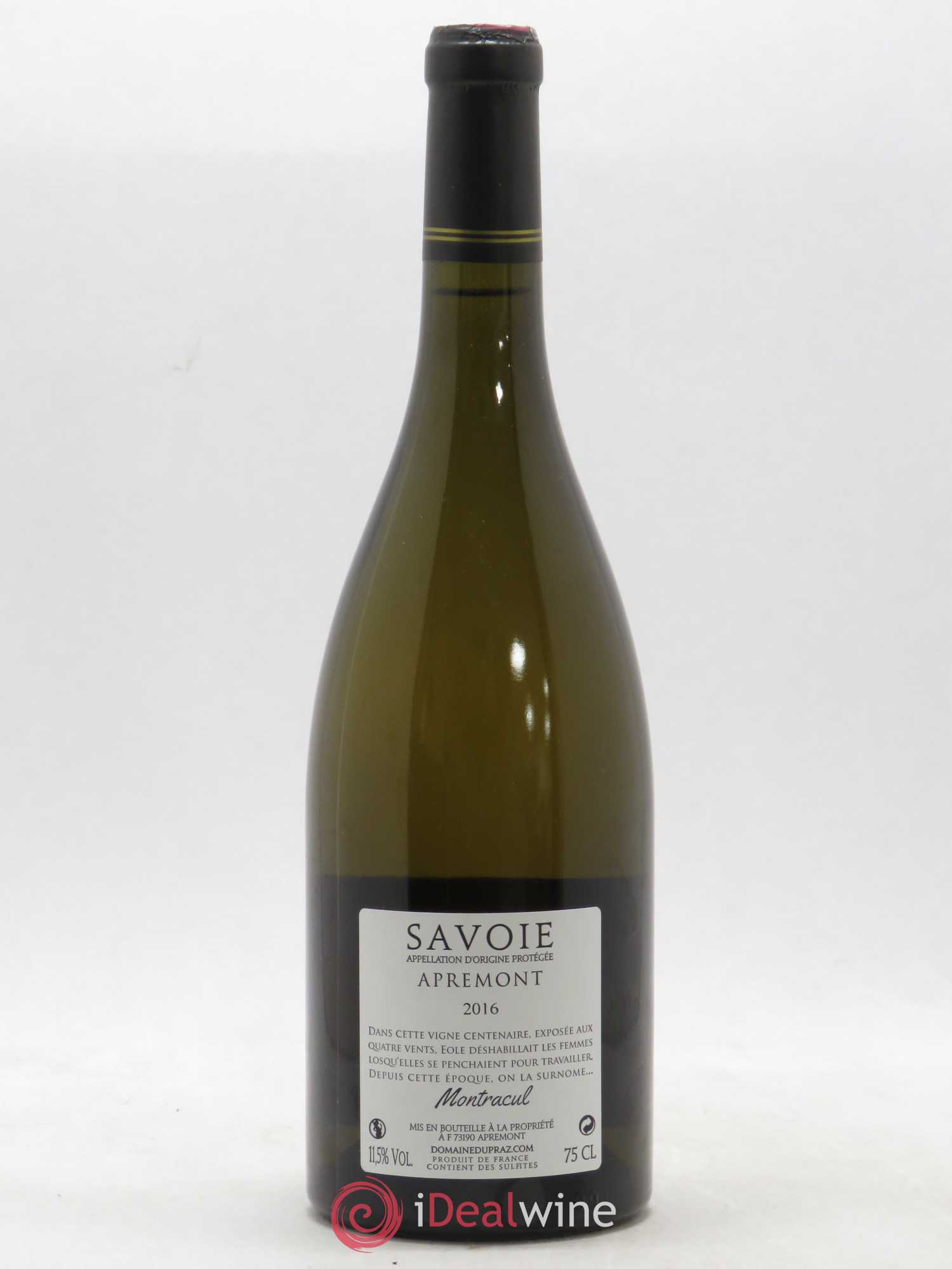 Vin de Savoie Apremont Montracul Domaine Dupraz (sans prix de réserve) 2016 - Posten von 1 Flasche - 1