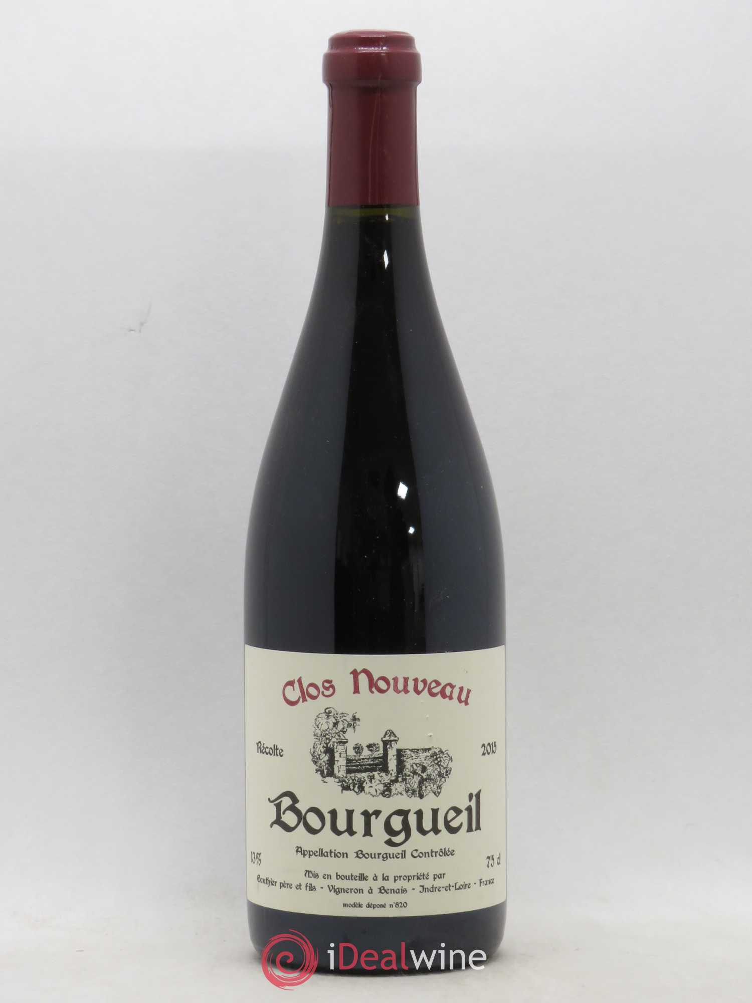 Bourgueil Clos Nouveau Domaine du Bel Air 2015 - Lot de 1 bouteille - 0