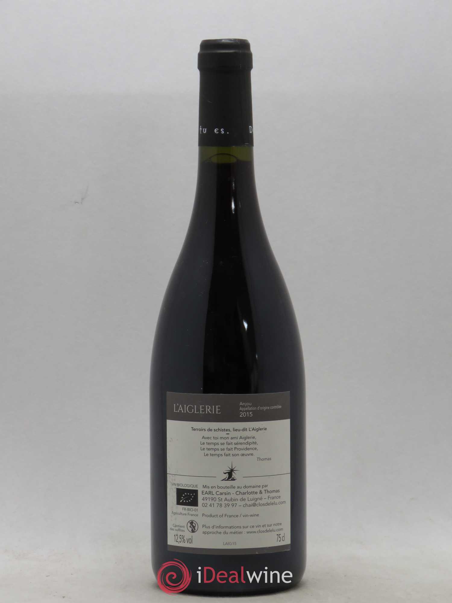 Anjou L'Aiglerie Clos de L'Elu 2015 - Posten von 1 Flasche - 1
