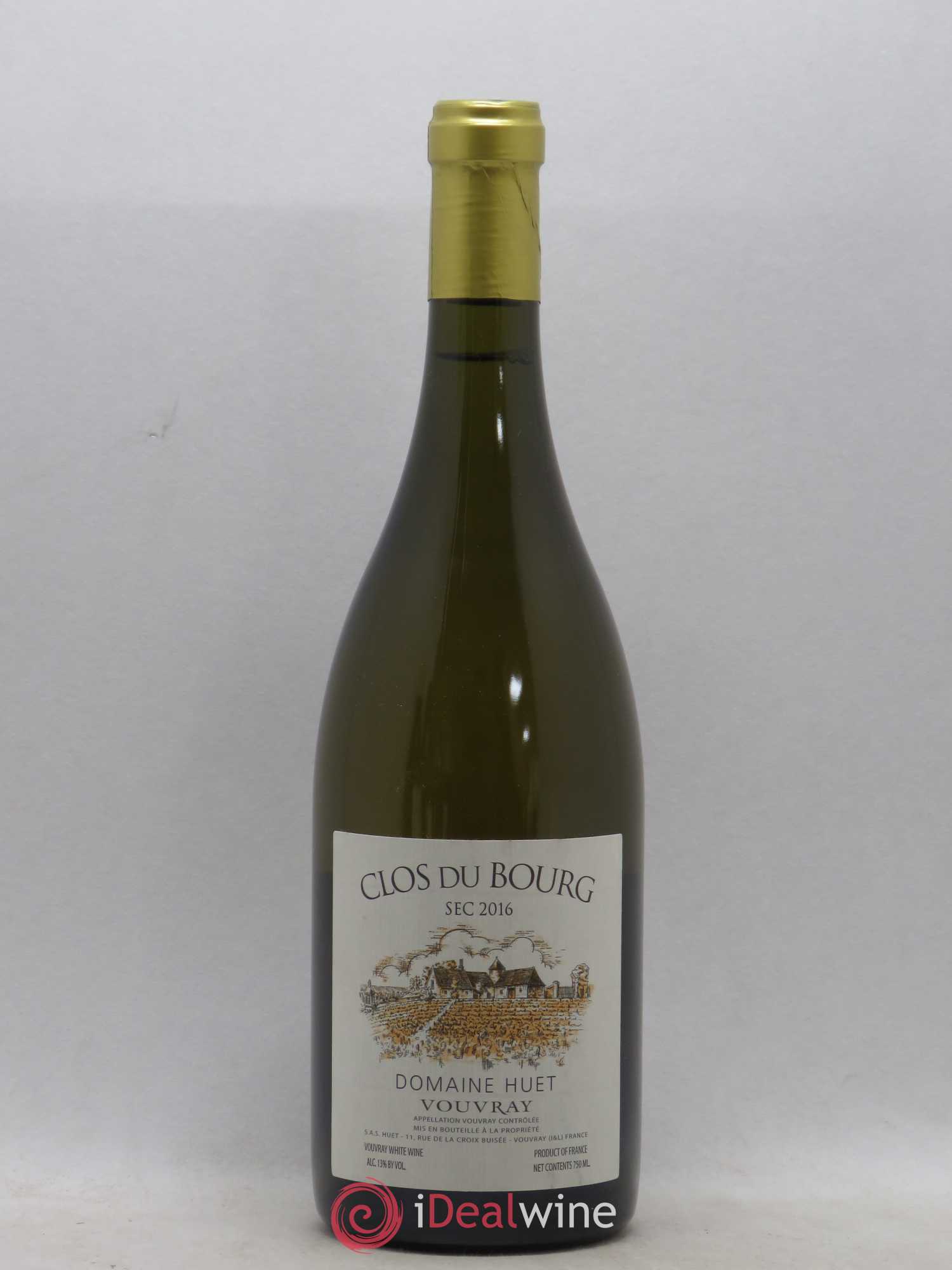 Vouvray Clos du Bourg Sec Domaine Huet 2016 - Lot de 1 bouteille - 0