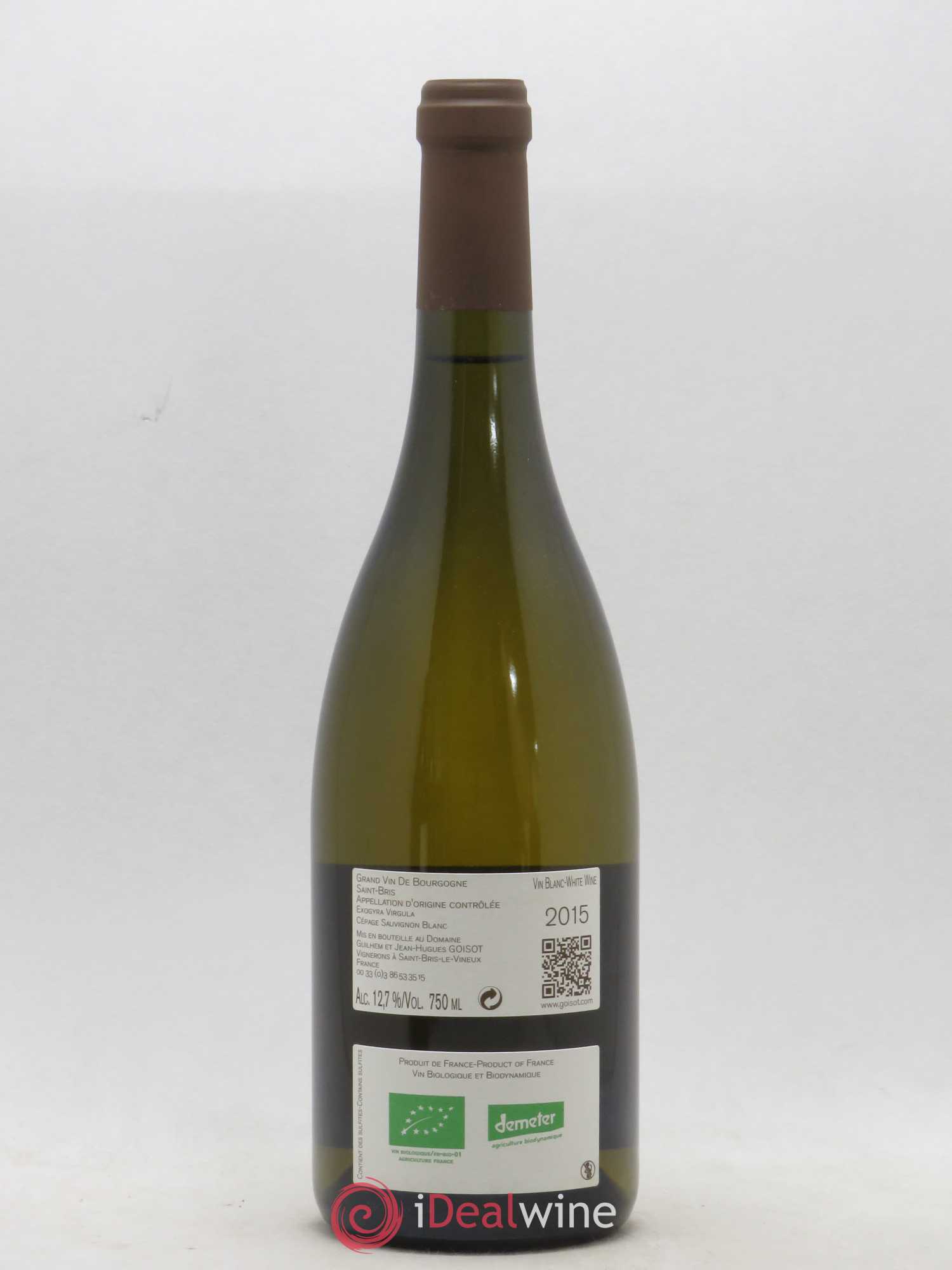 Bourgogne St Bris Exogyra Virgula Goisot 2015 - Posten von 1 Flasche - 1
