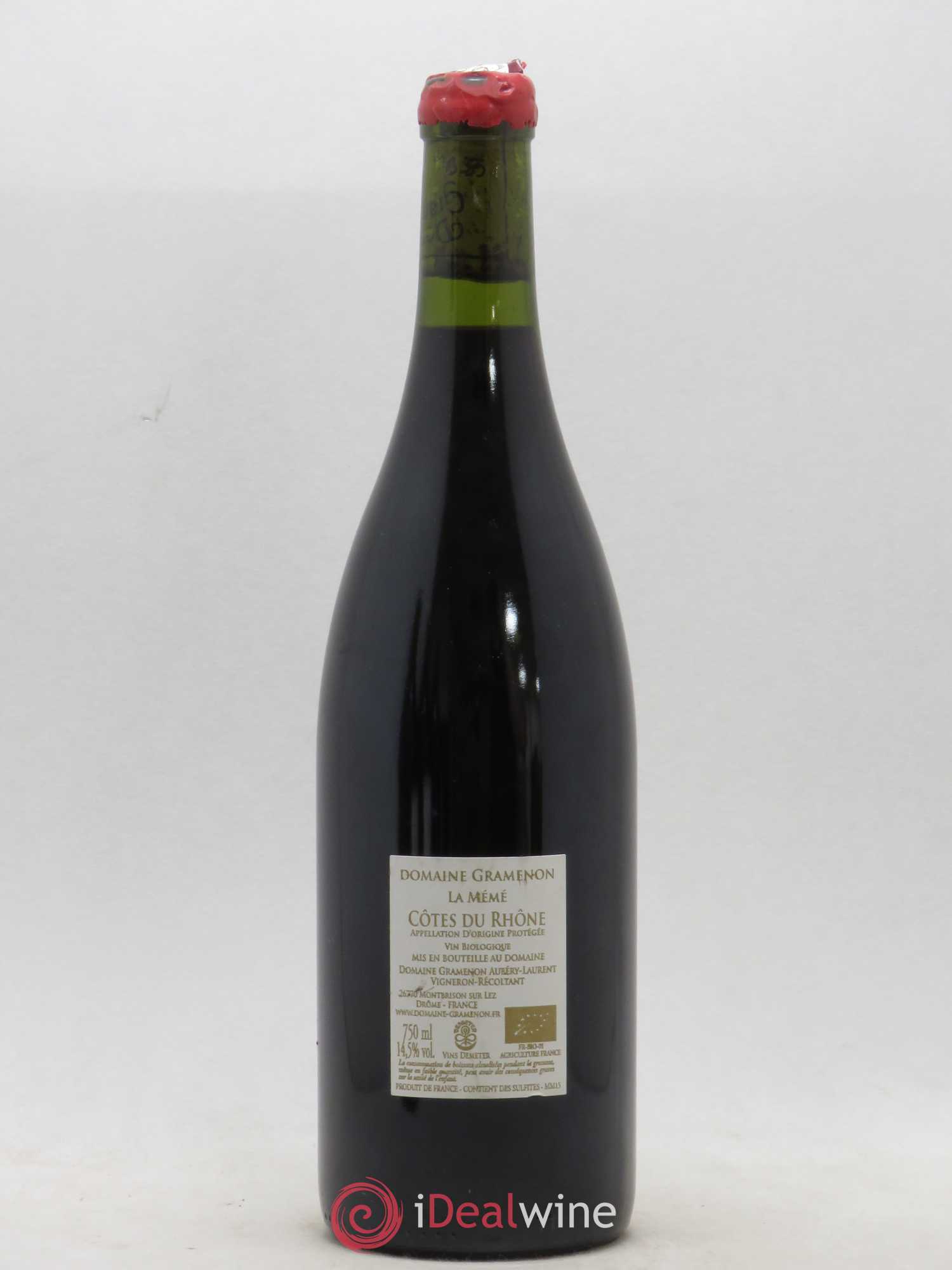 Côtes-du-Rhône La Mémé Ceps Centenaires Gramenon (Domaine) 2015 - Lot de 1 bouteille - 1