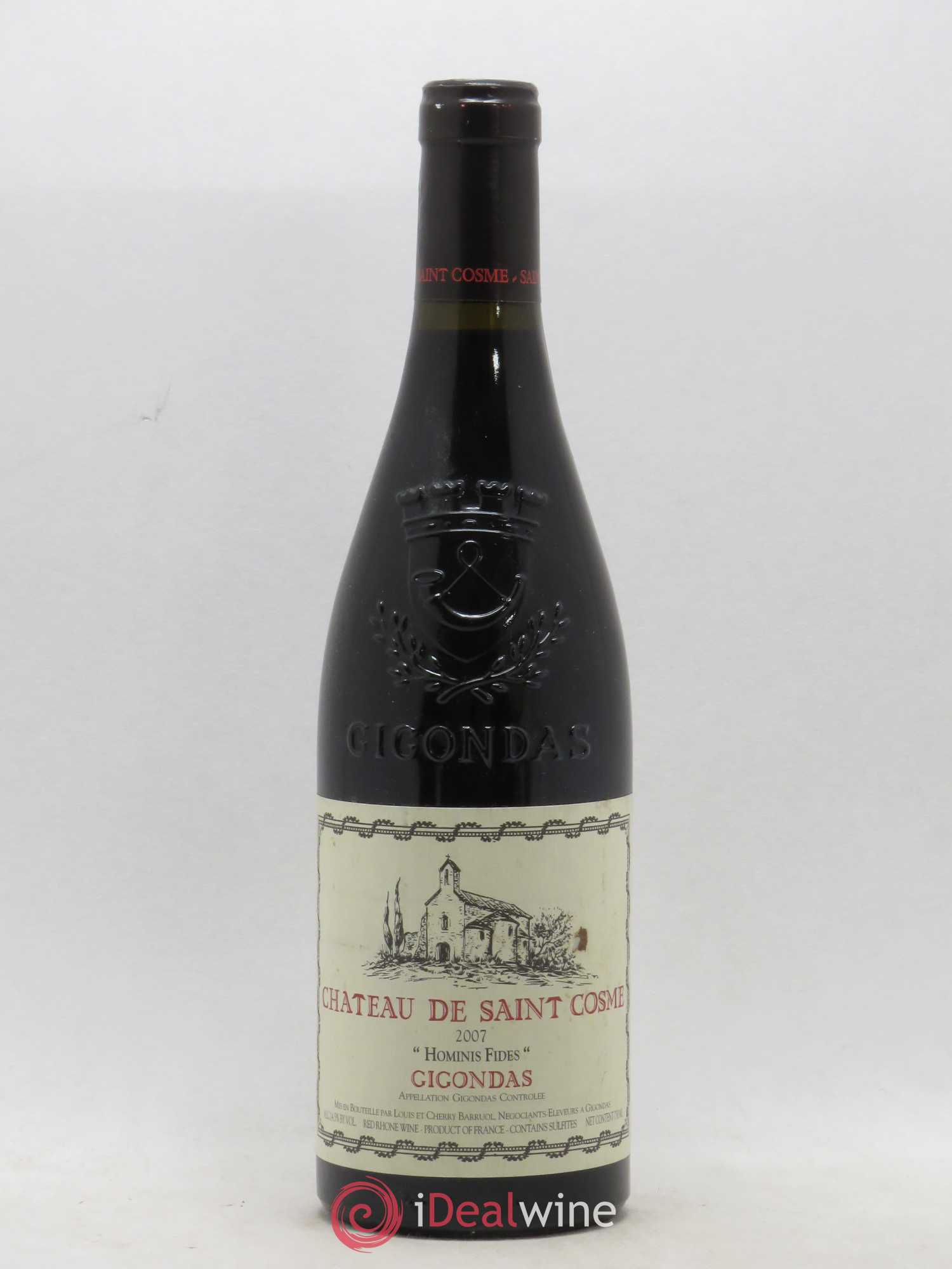 Gigondas Hominis Fides Saint Cosme 2007 - Lot de 1 bouteille - 0