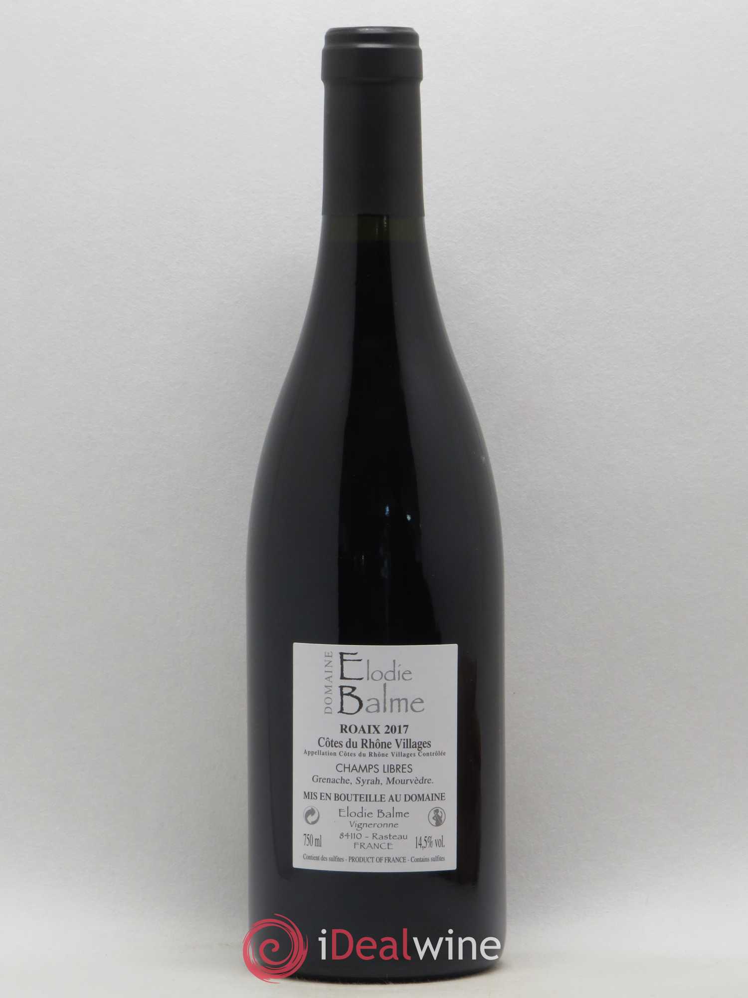Côtes-du-Rhône-Villages Roaix Champs Libres Elodie Balme (Domaine)  (sans prix de réserve) 2017 - Lot de 1 bouteille - 1