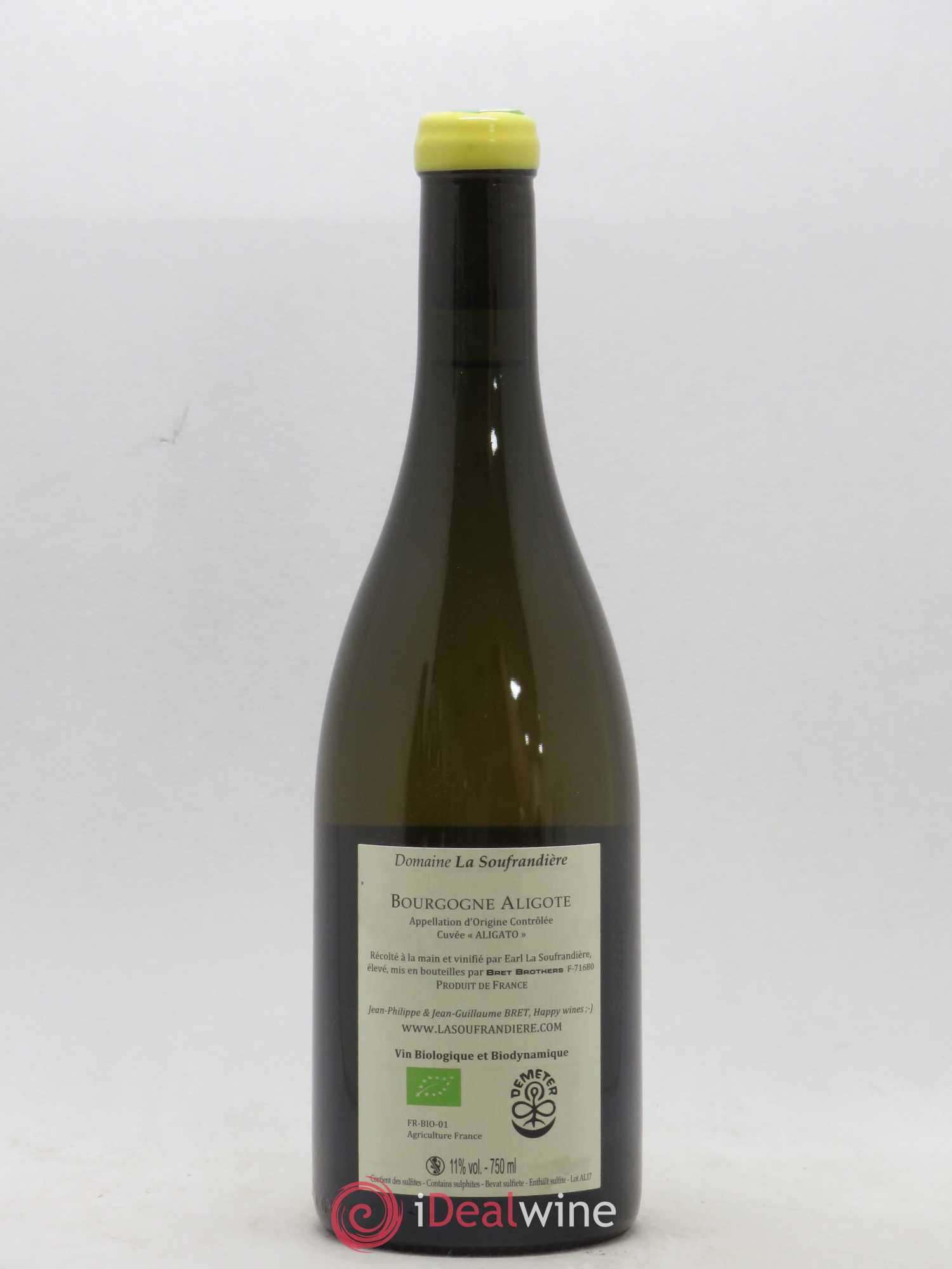 Bourgogne Aligoté Aligato Zen La Soufrandière Bret Brothers 2017 - Posten von 1 Flasche - 1
