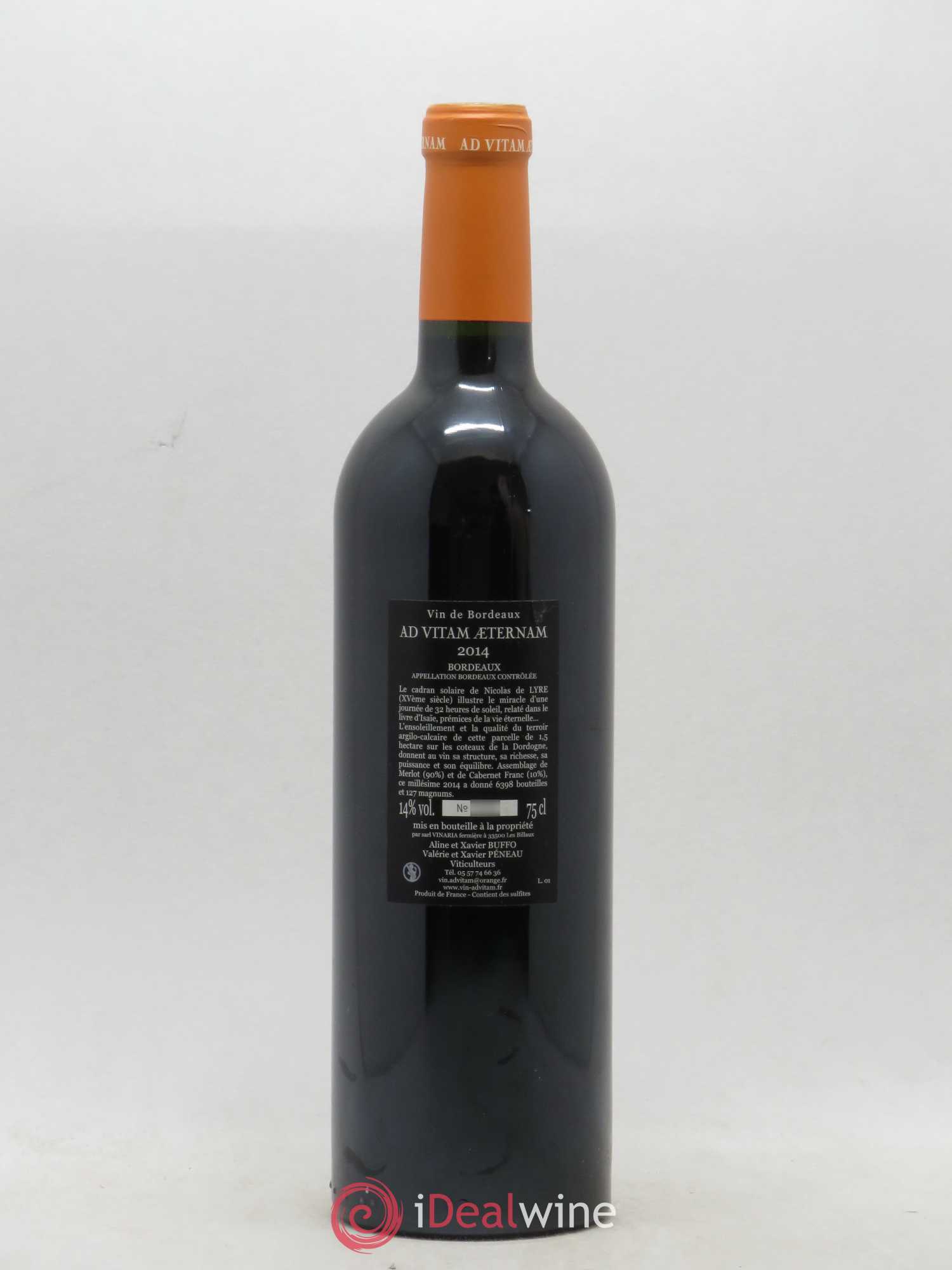 Bordeaux Ad Vitam Aeternam Buffo-Peneau 2014 - Posten von 1 Flasche - 1