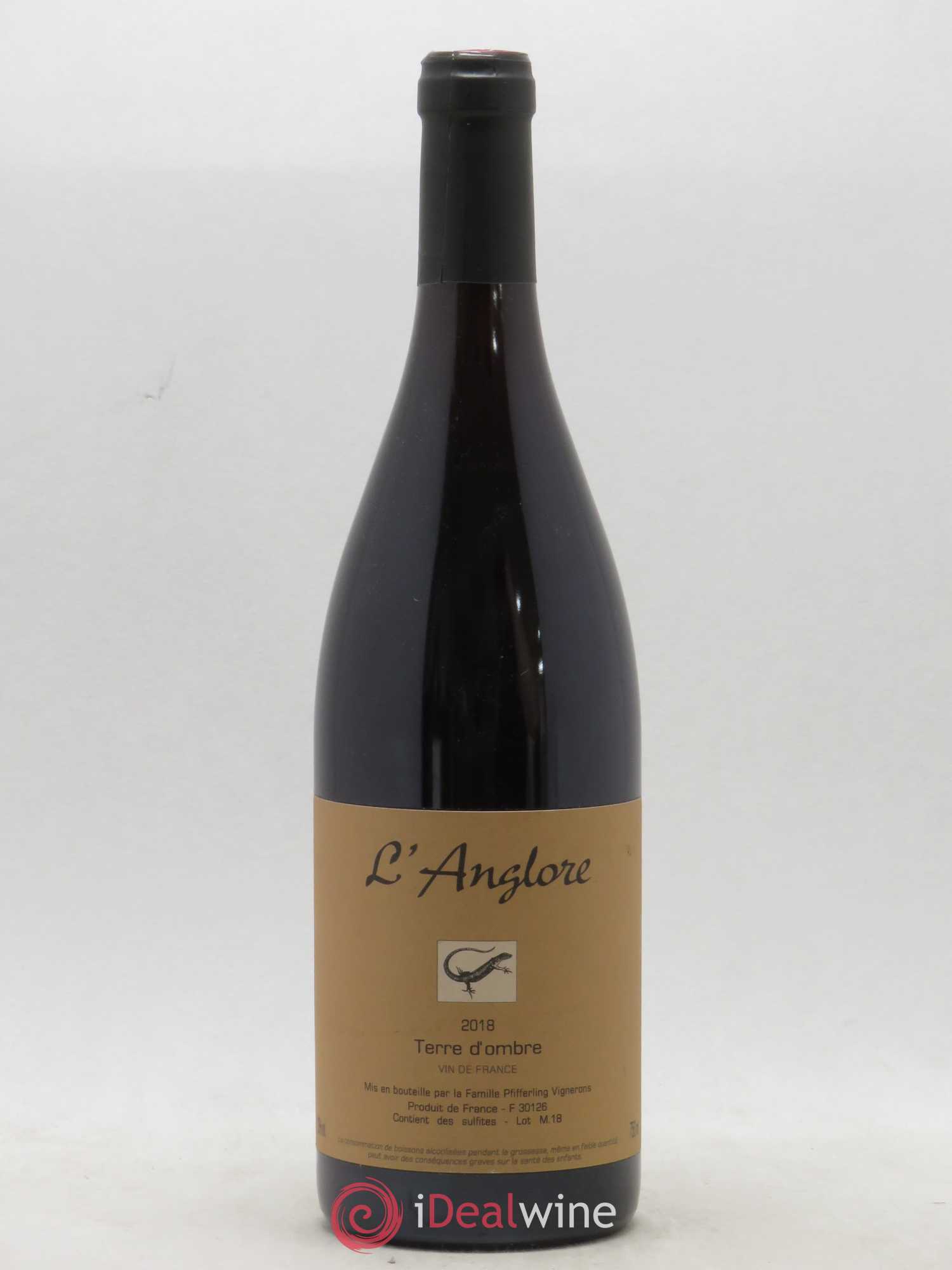 Vin de France Terre d'Ombre L'Anglore 2018 - Lot de 1 bouteille - 0