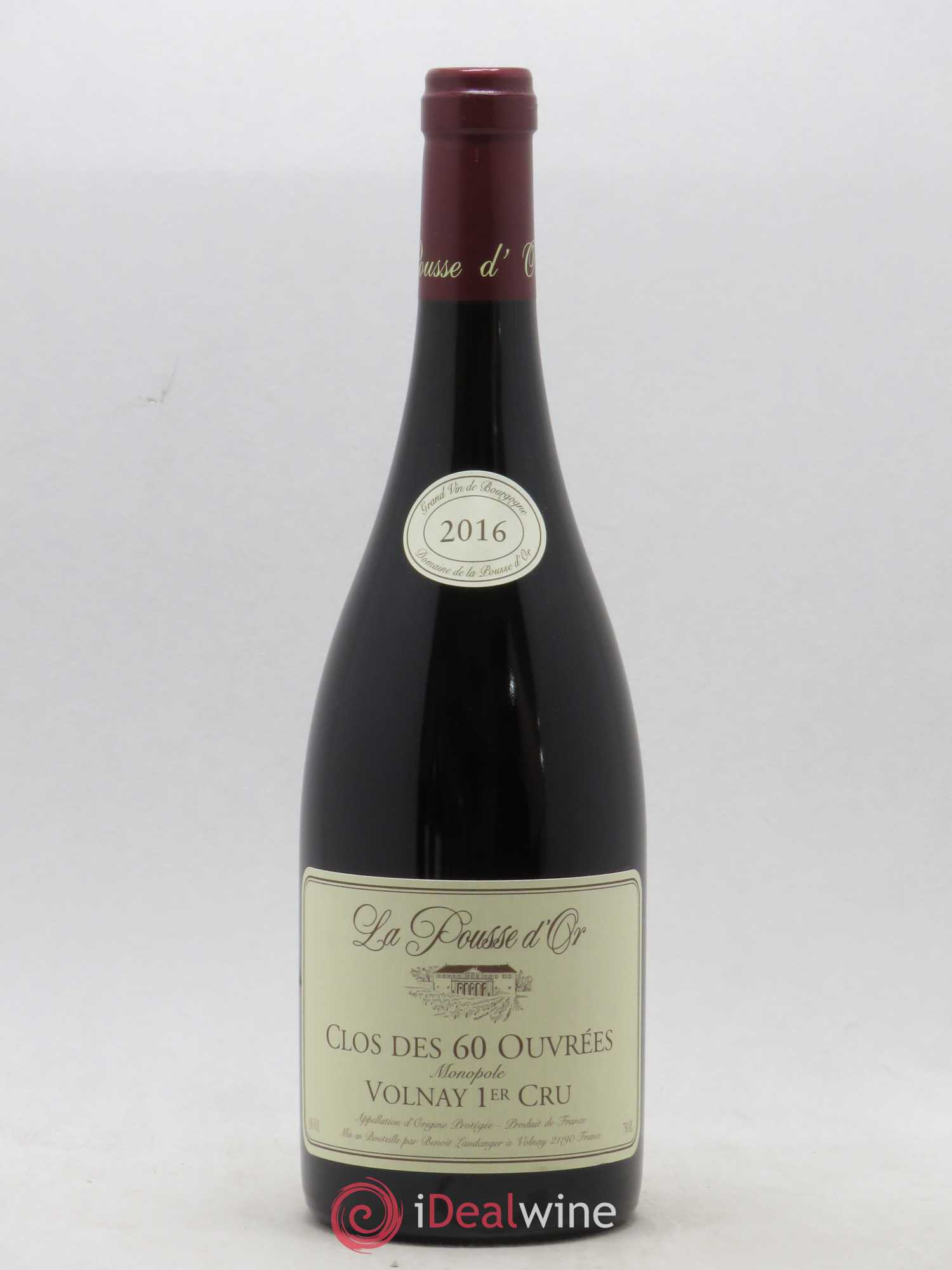 Volnay 1er Cru Clos des 60 ouvrées La Pousse d'Or (Domaine de) 2016 - Lot de 1 bouteille - 0