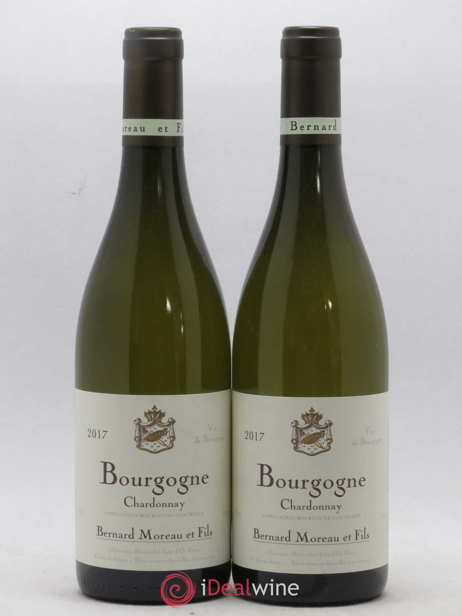 Bourgogne Chardonnay Bernard Moreau (sans prix de réserve) 2017 - Posten von 2 Flaschen - 0