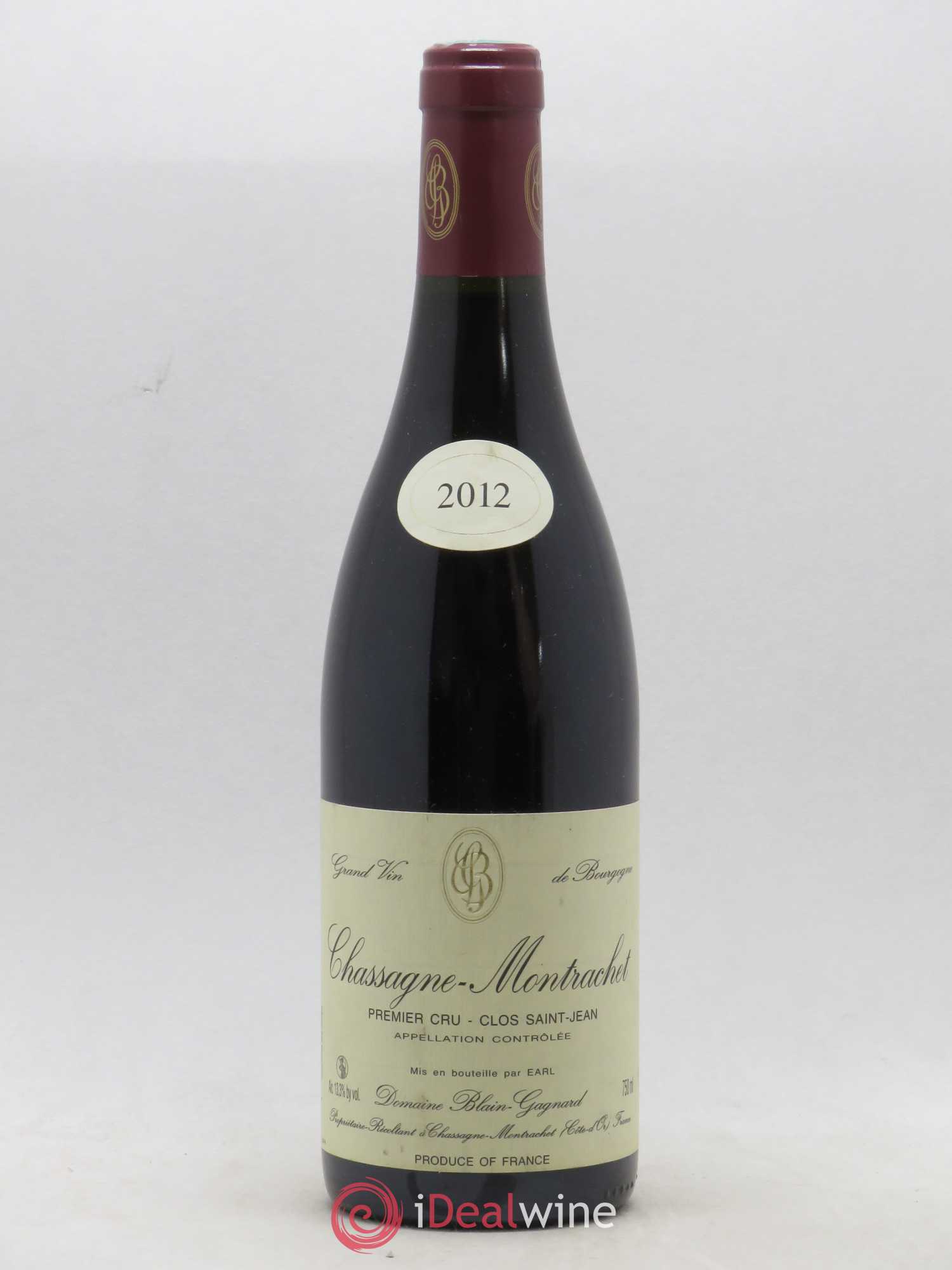 Chassagne-Montrachet 1er Cru Clos Saint-Jean Blain-Gagnard (Domaine) 2012 - Lot de 1 bouteille - 0
