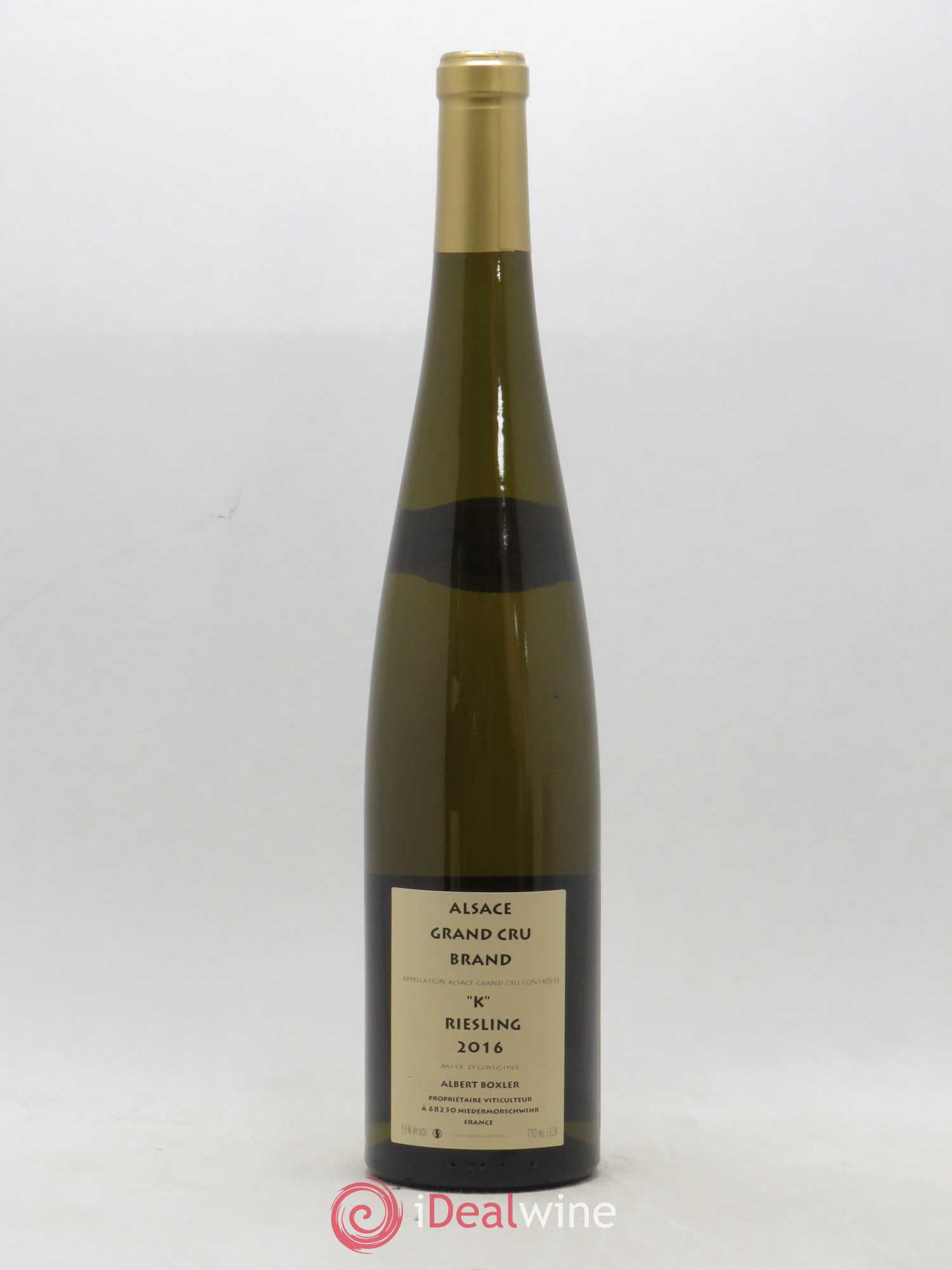 Alsace Riesling Grand Cru Brand K Albert Boxler 2016 - Lot de 1 bouteille - 1