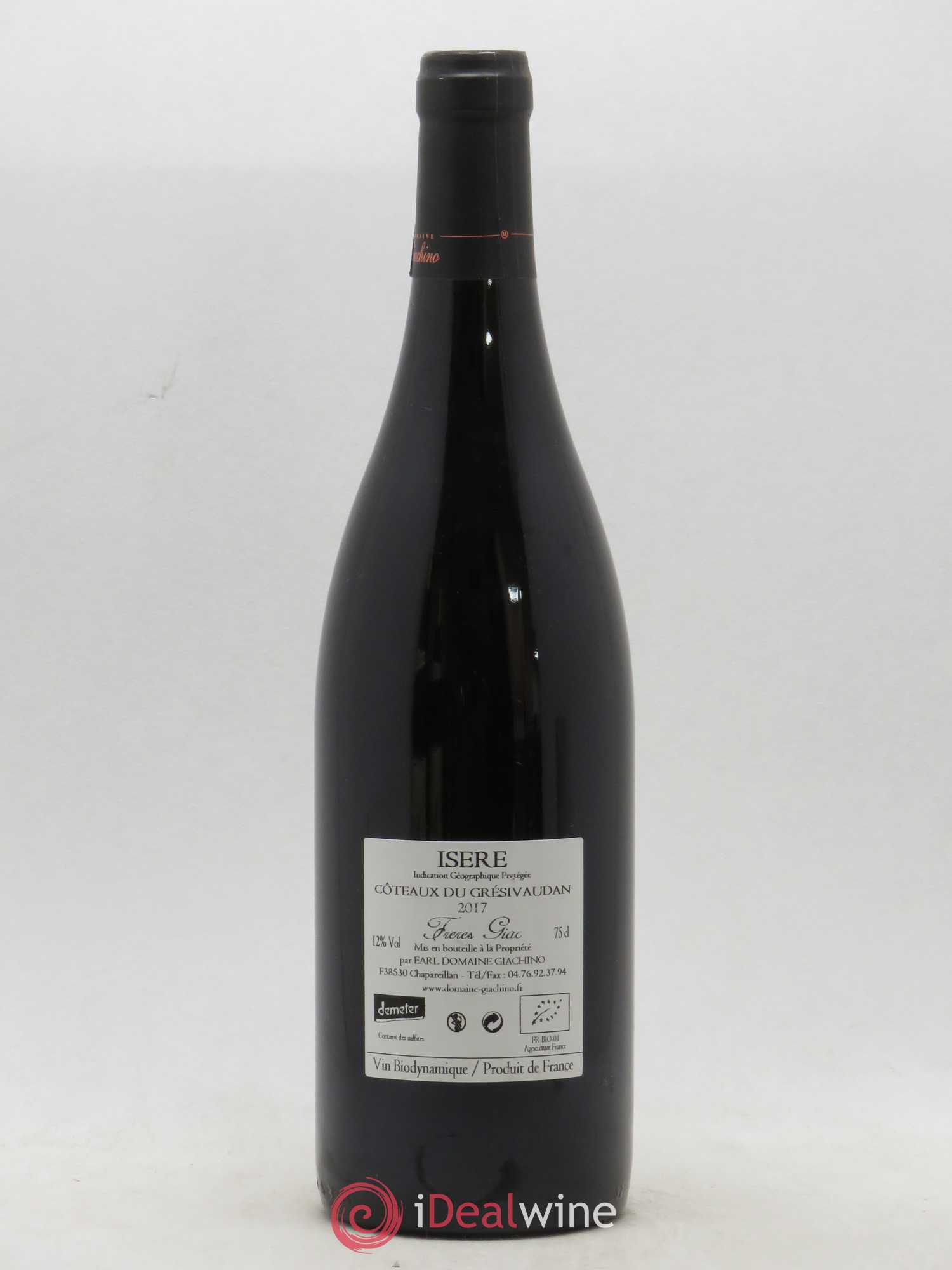 Vin de Savoie IGP Isère Coteaux du Gresivaudan Giachino Cuvée Frères Giac 2017 - Posten von 1 Flasche - 1
