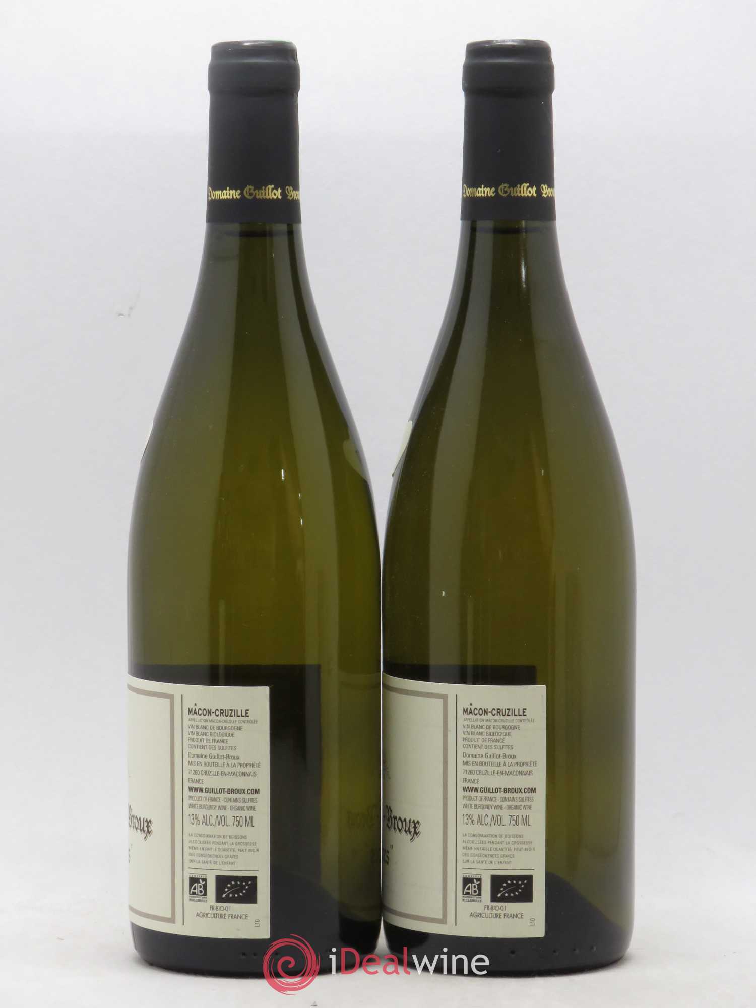 Mâcon-Cruzille Les Molières Guillot-Broux (Domaine) 2017 - Lot de 2 bouteilles - 1