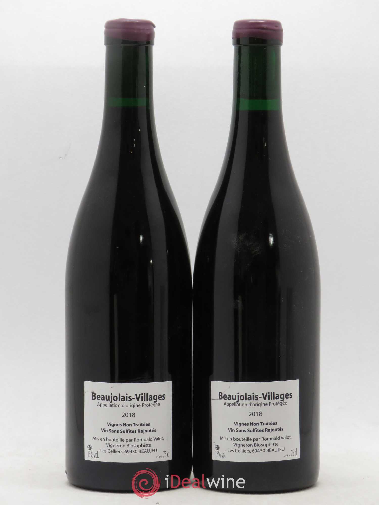 Beaujolais Villages Electron Libre Romuald Valot (no reserve) 2018 - Lot of 2 bottles - 1