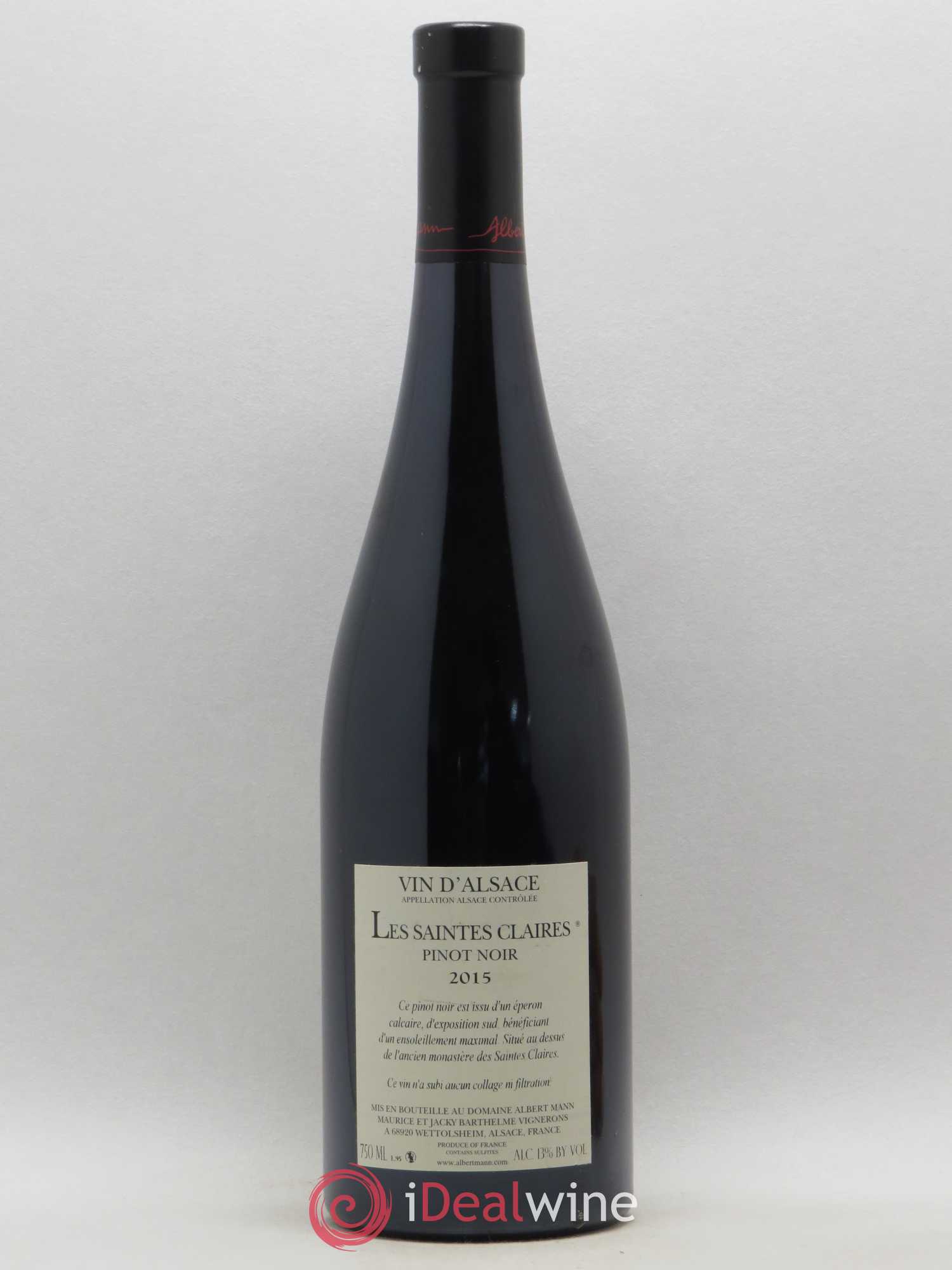 Alsace Pinot Noir Les Saintes Claires Albert Mann 2015 - Posten von 1 Flasche - 1