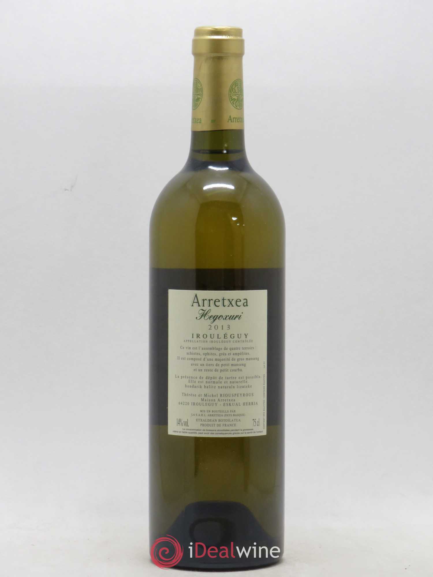 Irouléguy Hegoxuri Arretxea (Domaine) 2013 - Lot de 1 bouteille - 1
