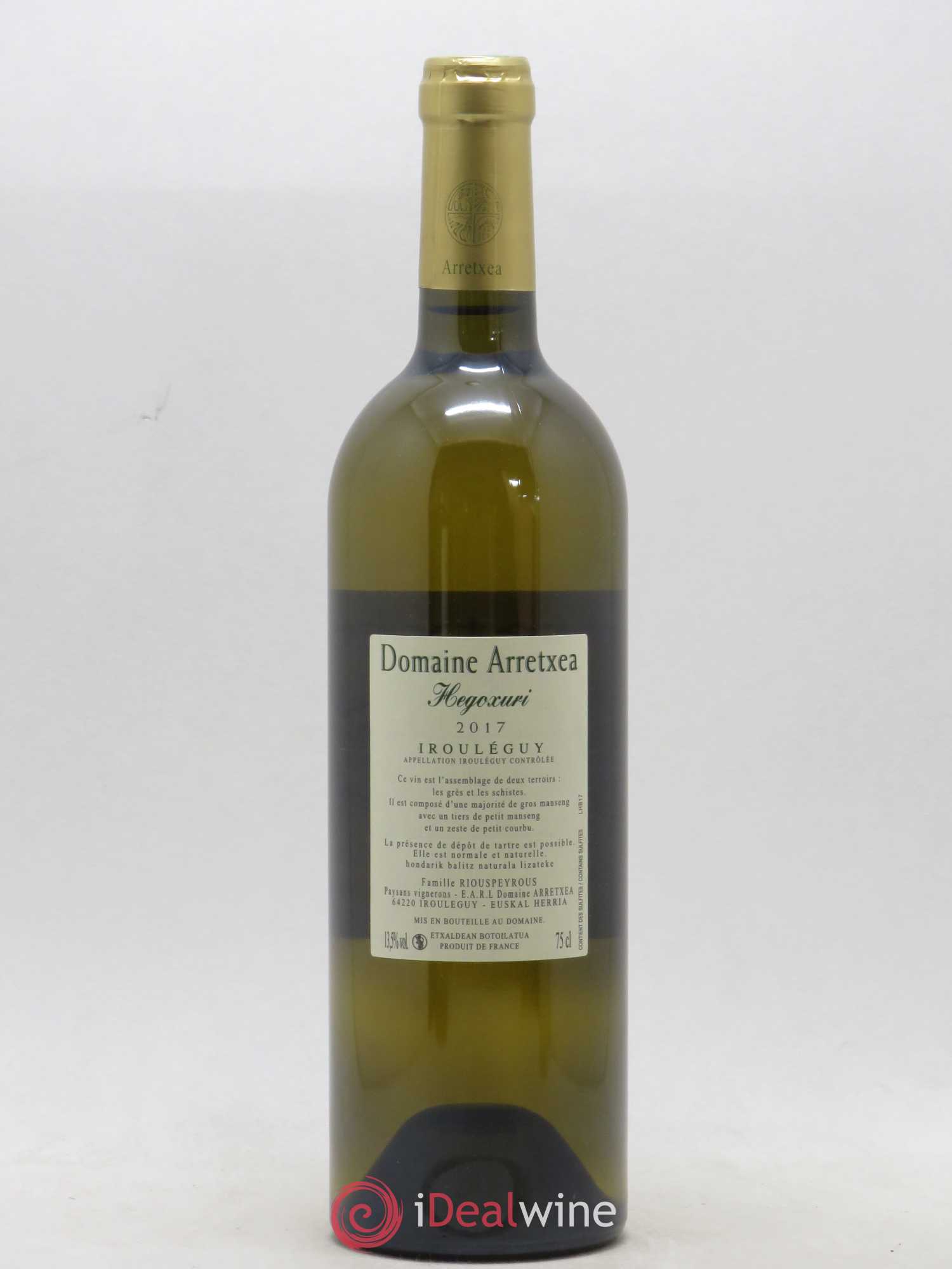 Irouléguy Hegoxuri Arretxea (Domaine) 2017 - Lot de 1 bouteille - 1