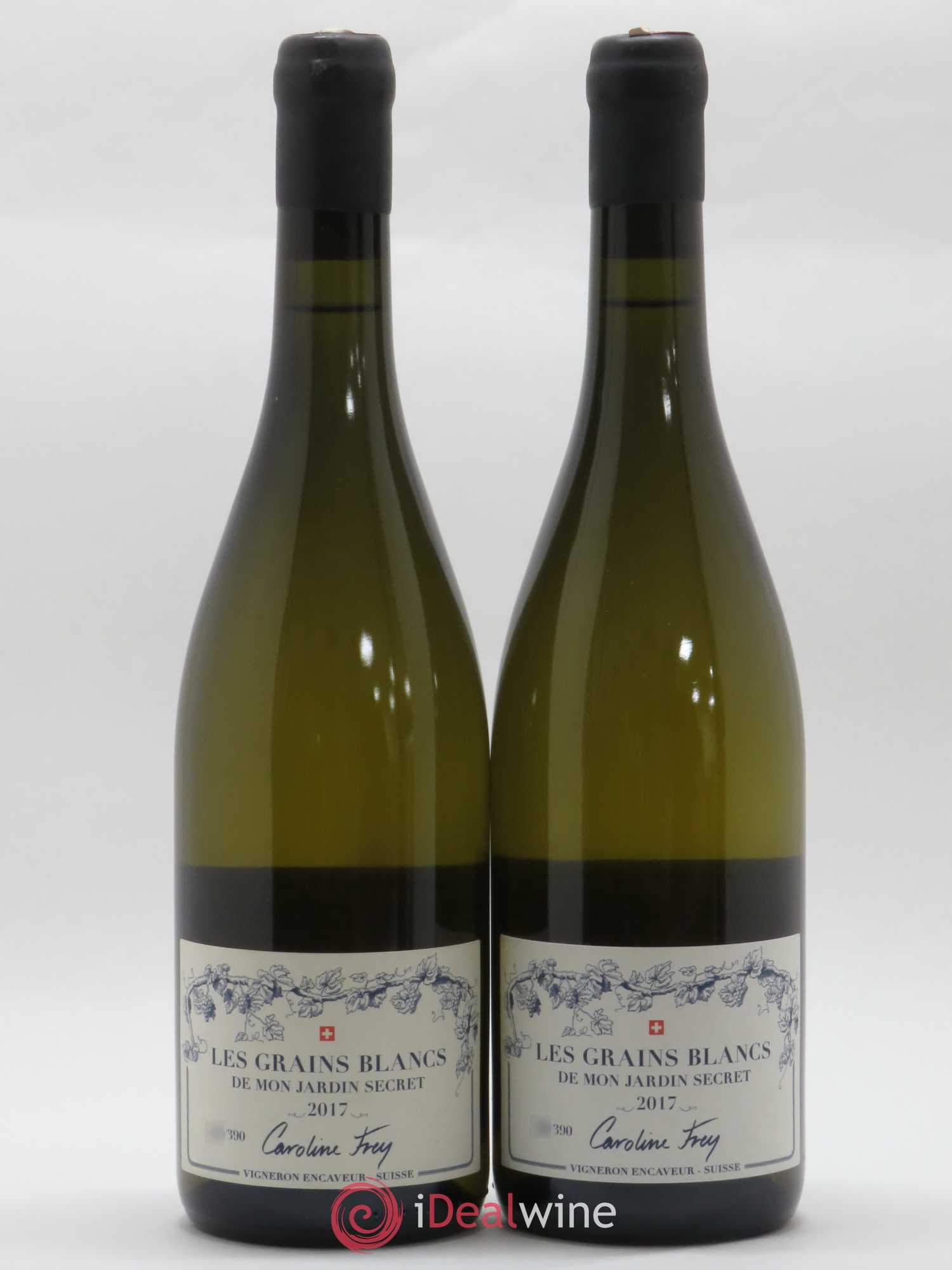Vins Etrangers Suisse Les Grains blancs de mon Jardin secret Caroline Frey 2017 - Posten von 2 Flaschen - 0