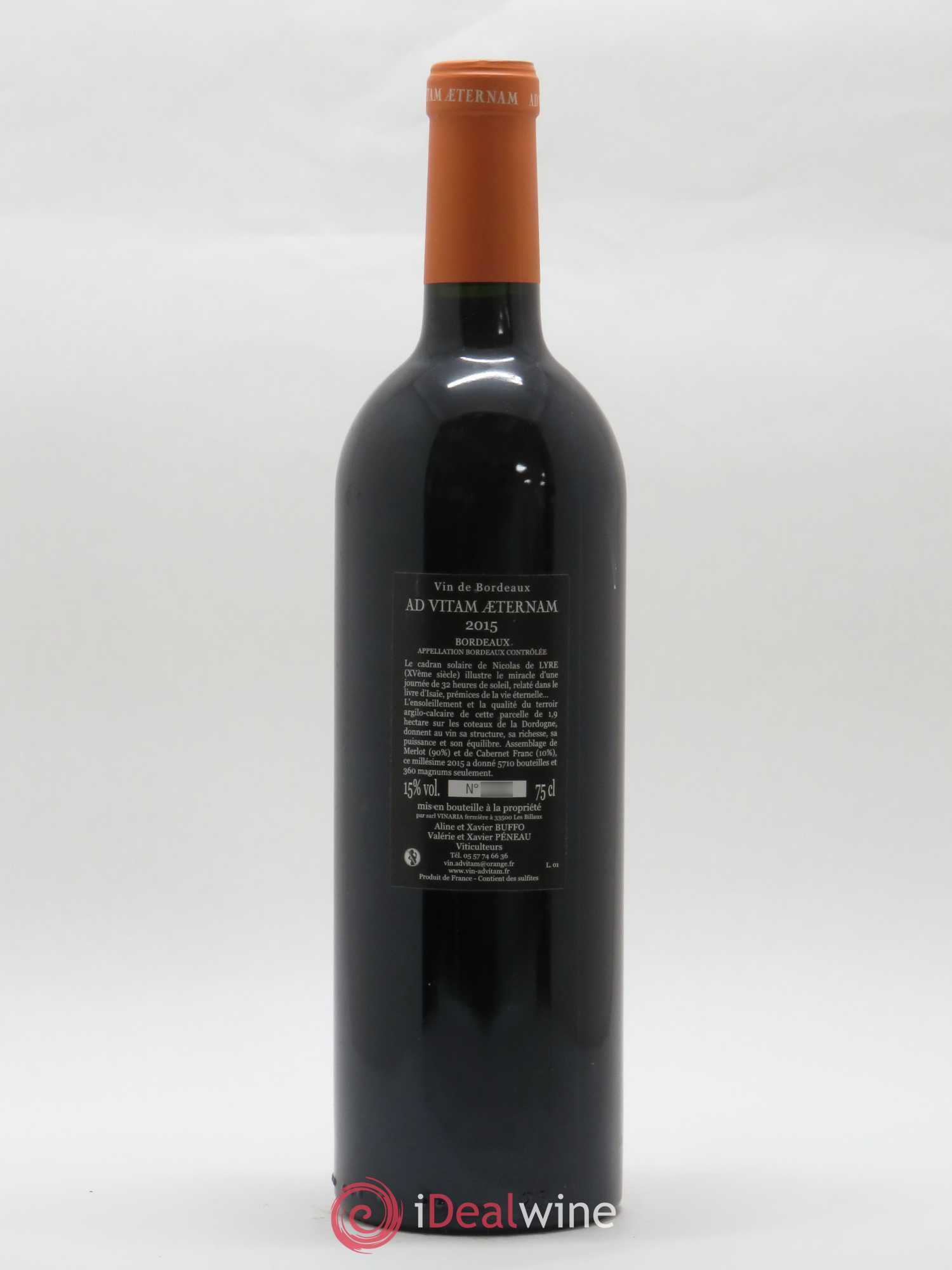 Bordeaux Ad Vitam Aeternam 2015 - Lot de 1 bouteille - 1