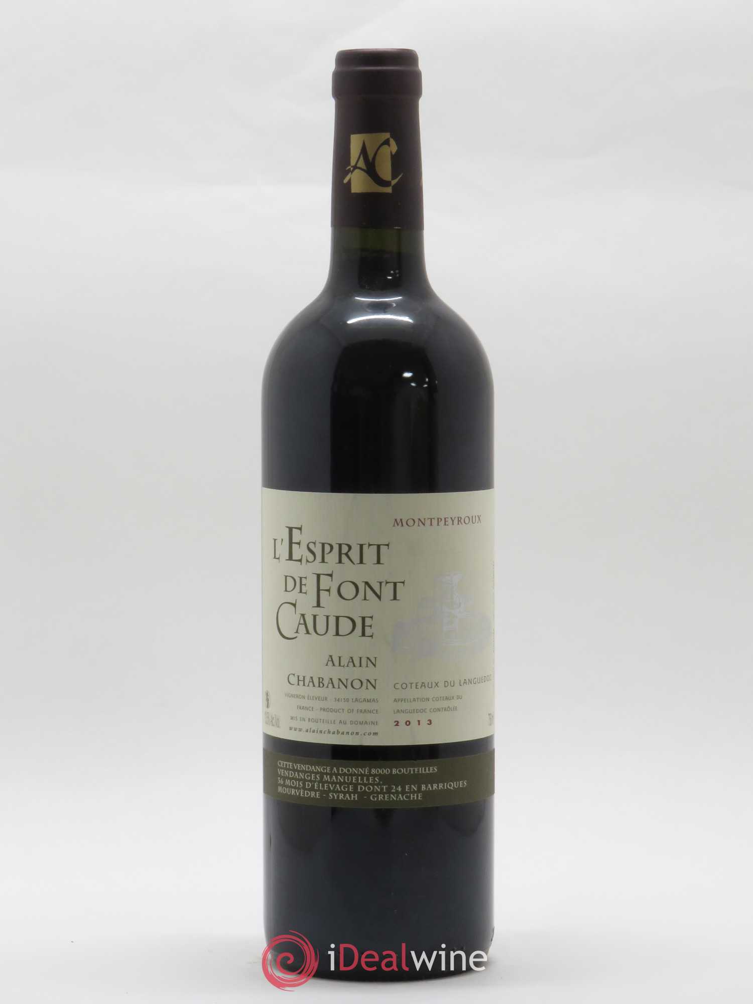 Languedoc Montpeyroux Alain Chabanon (Domaine) L'Esprit de Font Caude 2013 - Lot de 1 bouteille - 0
