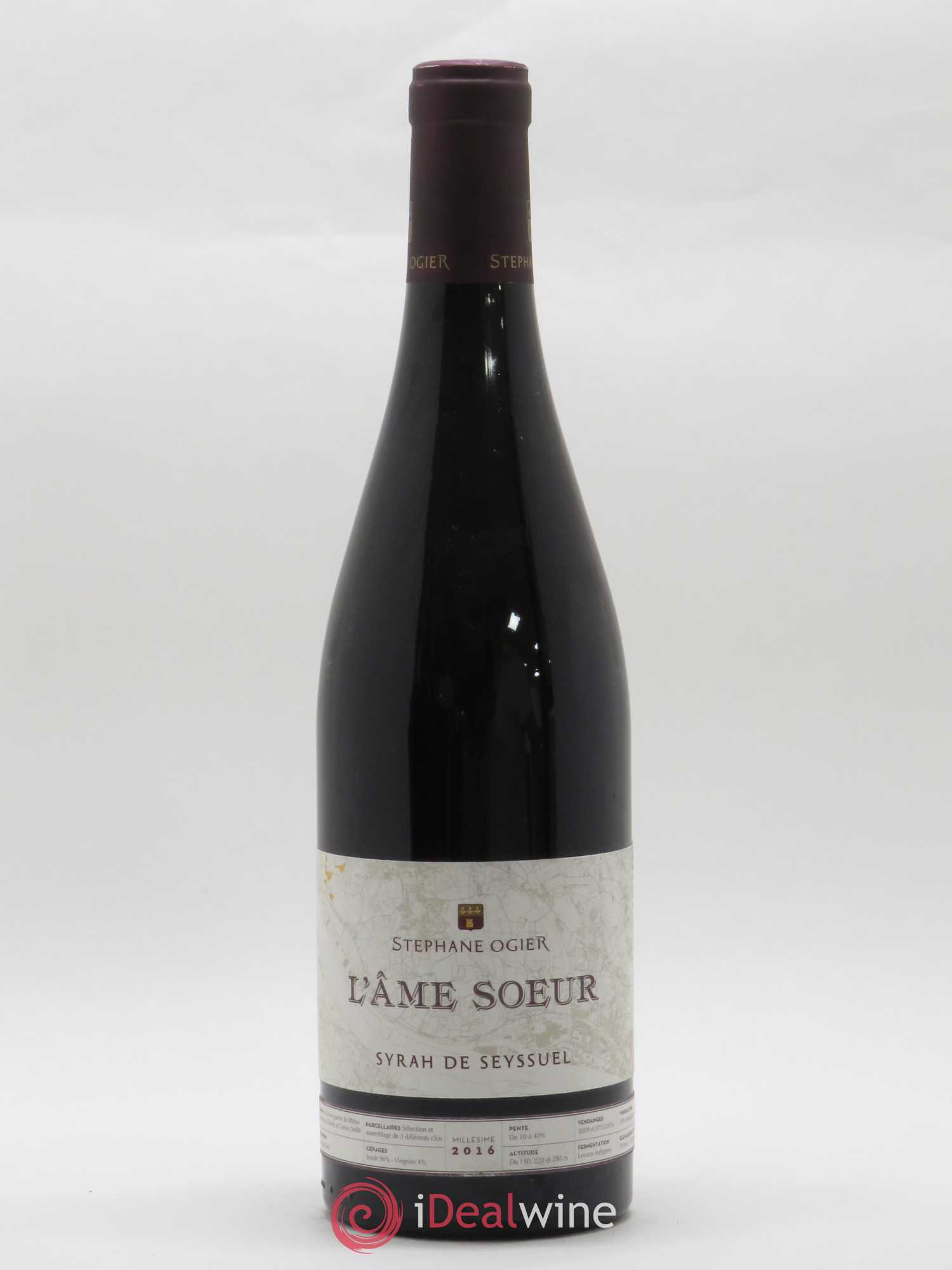 Collines Rhodaniennes L'Ame Soeur Syrah de Seyssuel Stéphane Ogier 2016 - Lot de 1 bouteille - 0