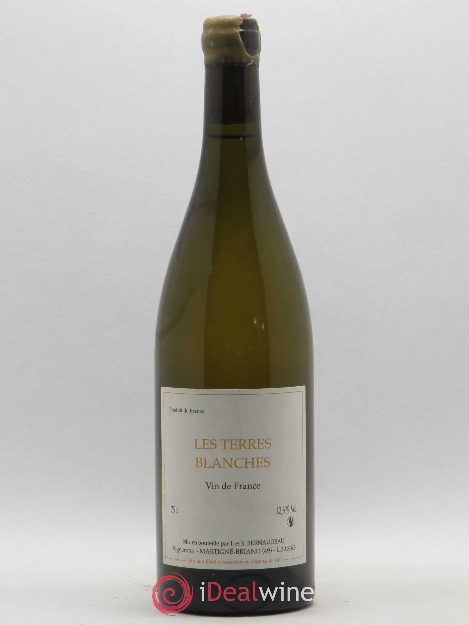 Vin de France Les Terres Blanches Stéphane Bernaudeau 2016 - Lot de 1 bouteille - 0