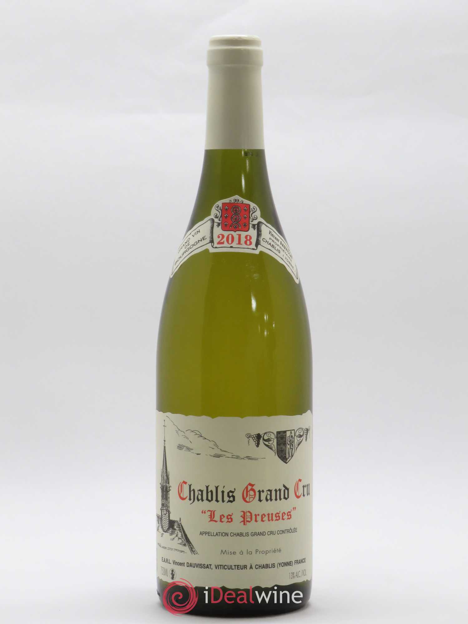 Chablis Grand Cru Les Preuses Vincent Dauvissat (Domaine) (sans prix de réserve) 2018 - Lot de 1 bouteille - 0