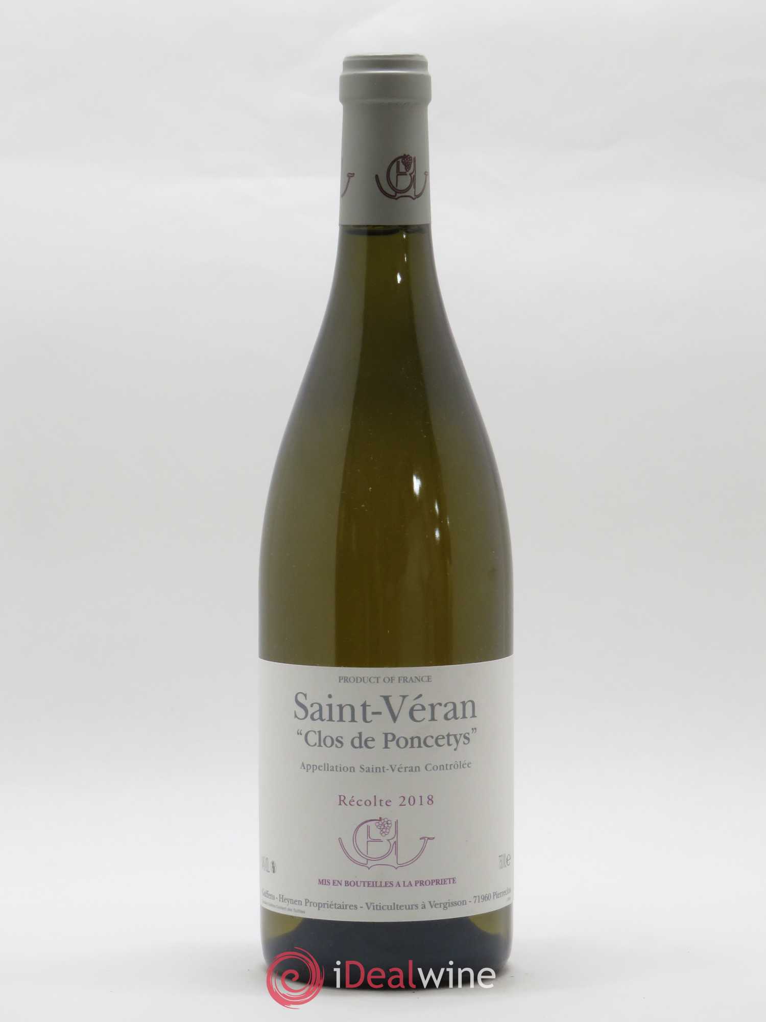 Saint-Véran Clos de Poncetys Guffens-Heynen 2018 - Lot de 1 bouteille - 0