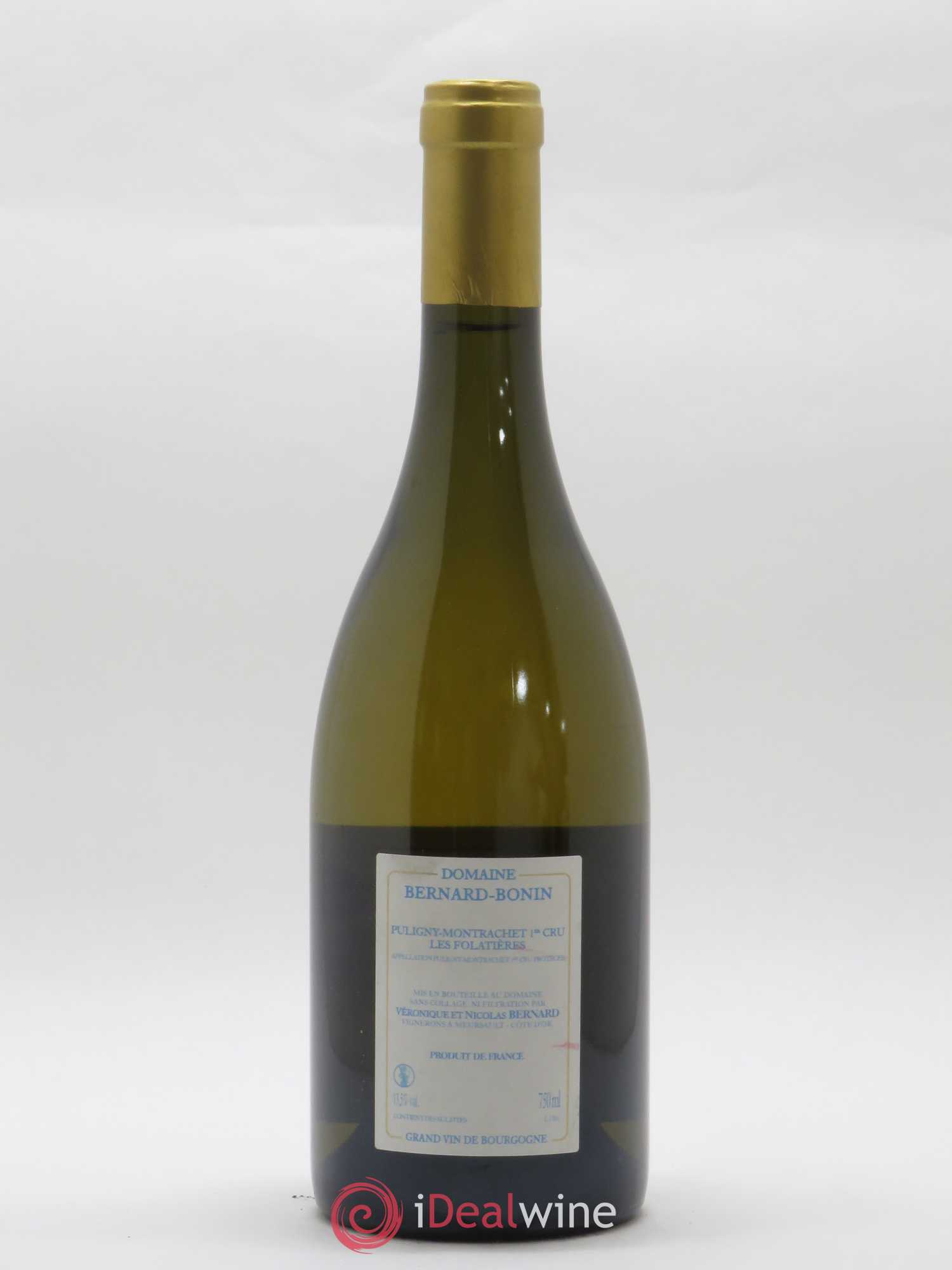 Puligny-Montrachet 1er Cru Les Folatières Bernard Bonin 2017 - Lot de 1 bouteille - 1