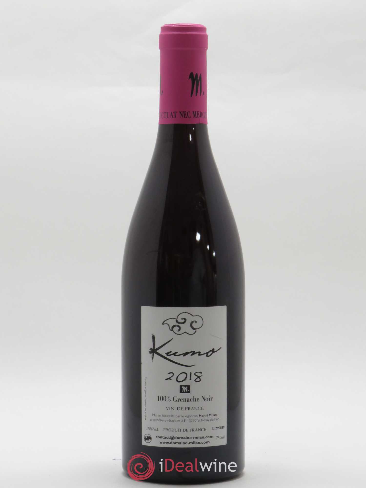Vin de France Kumo Henri Milan 2018 - Lot de 1 bouteille - 1