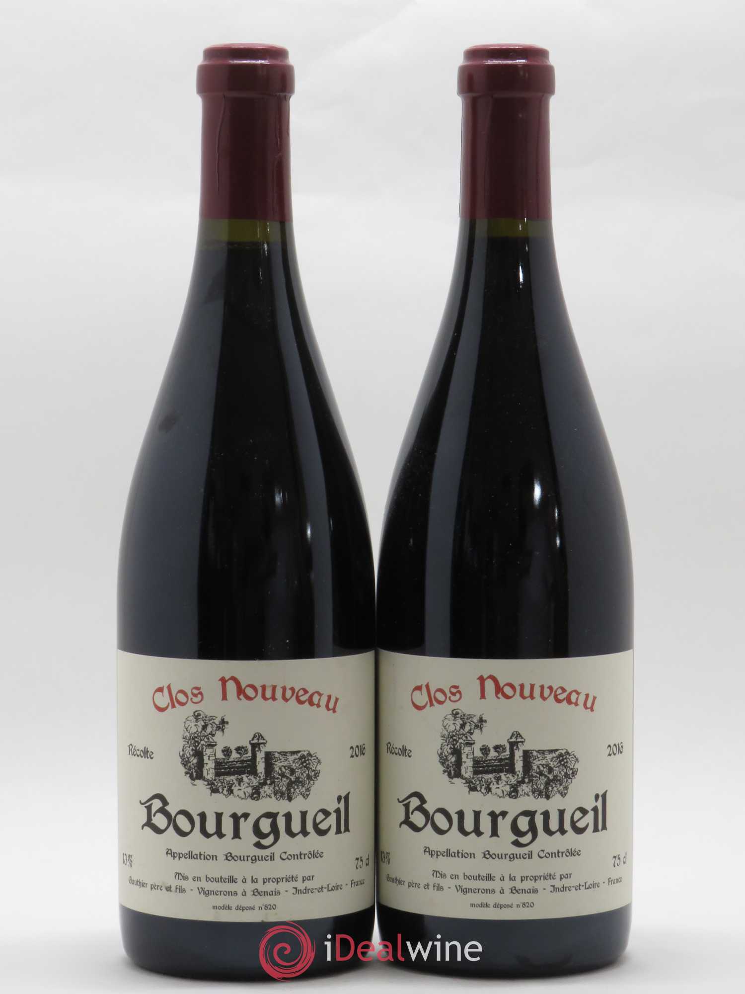 Bourgueil Clos Nouveau Domaine du Bel Air 2016 - Lot de 2 bouteilles - 0