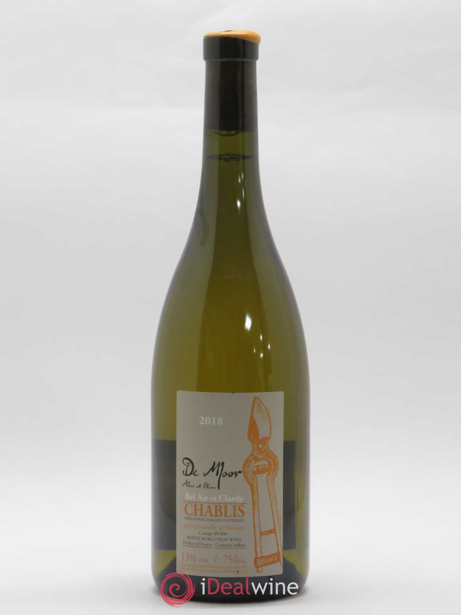 Chablis Bel Air et Clardy Alice et Olivier De Moor 2018 - Lot de 1 bouteille - 0