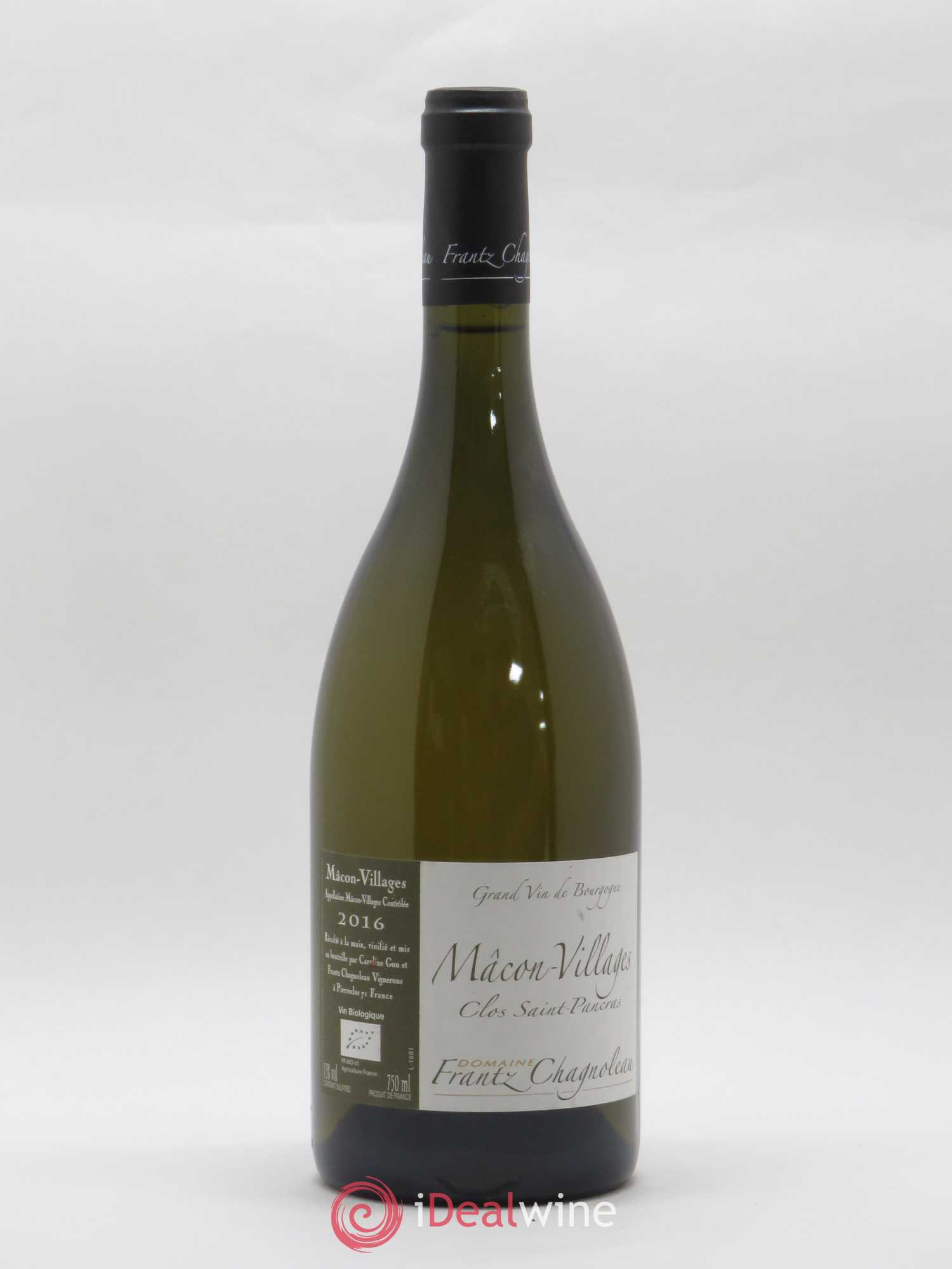 Mâcon Clos Saint Pancras Frantz Chagnoleau (Domaine) 2016 - Lot de 1 bouteille - 0