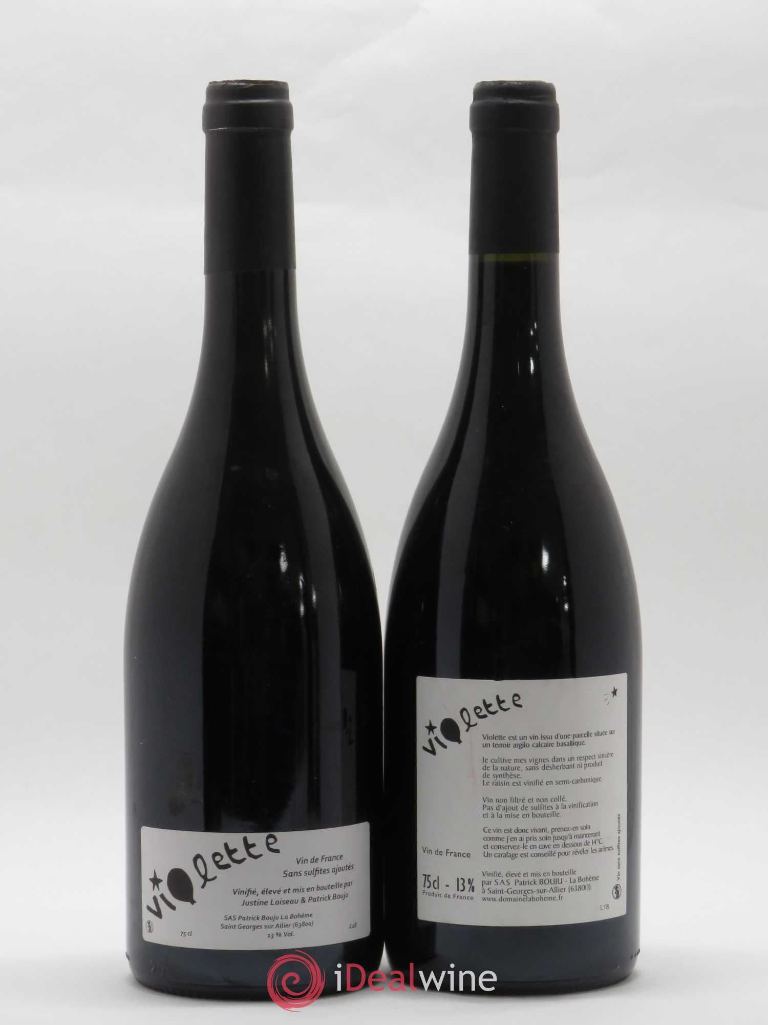 Vin de France Violette Patrick Bouju - La Bohème 2018 - Lot de 2 bouteilles - 1