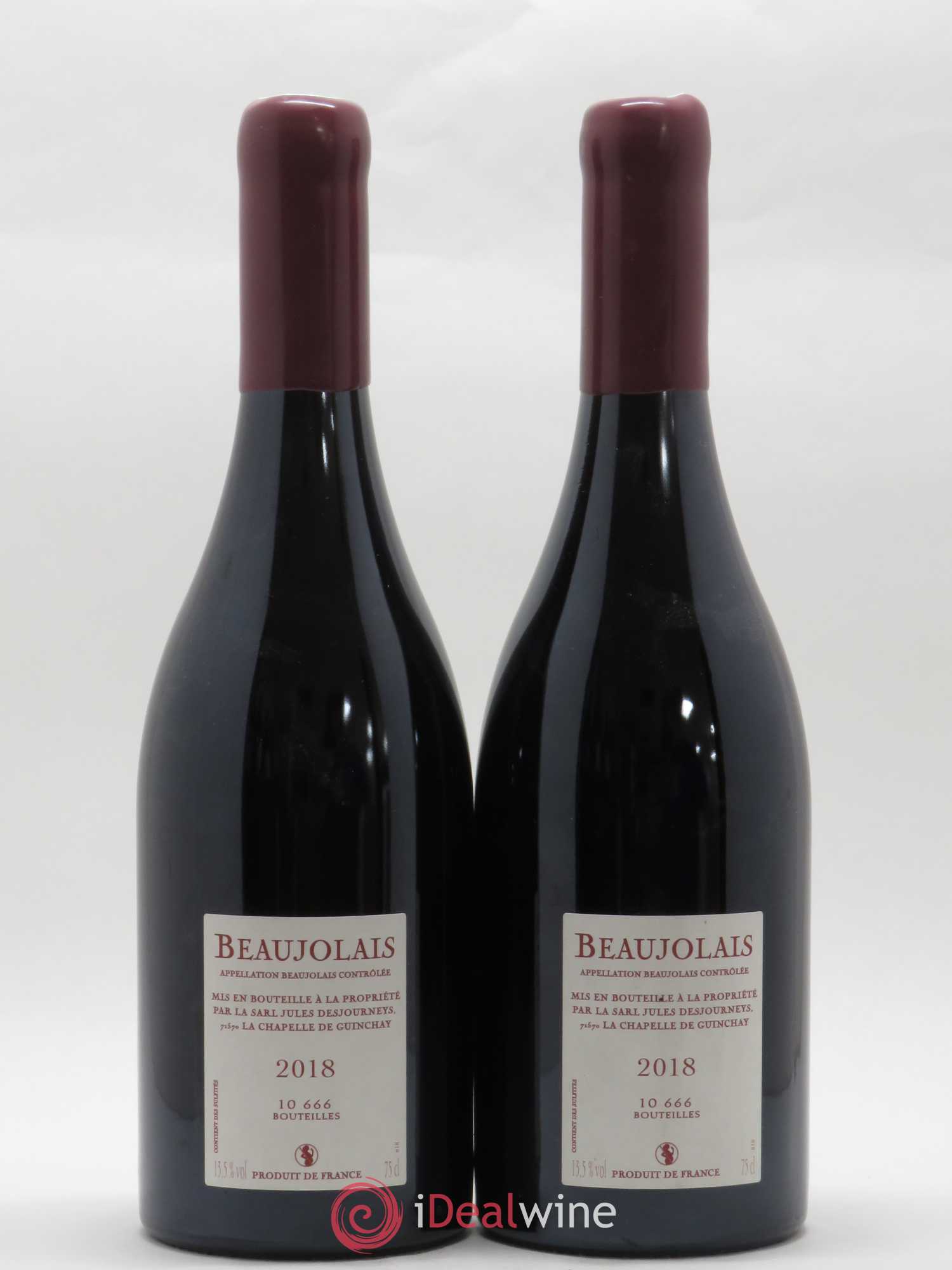 Beaujolais Jules Desjourneys 2018 - Posten von 2 Flaschen - 1