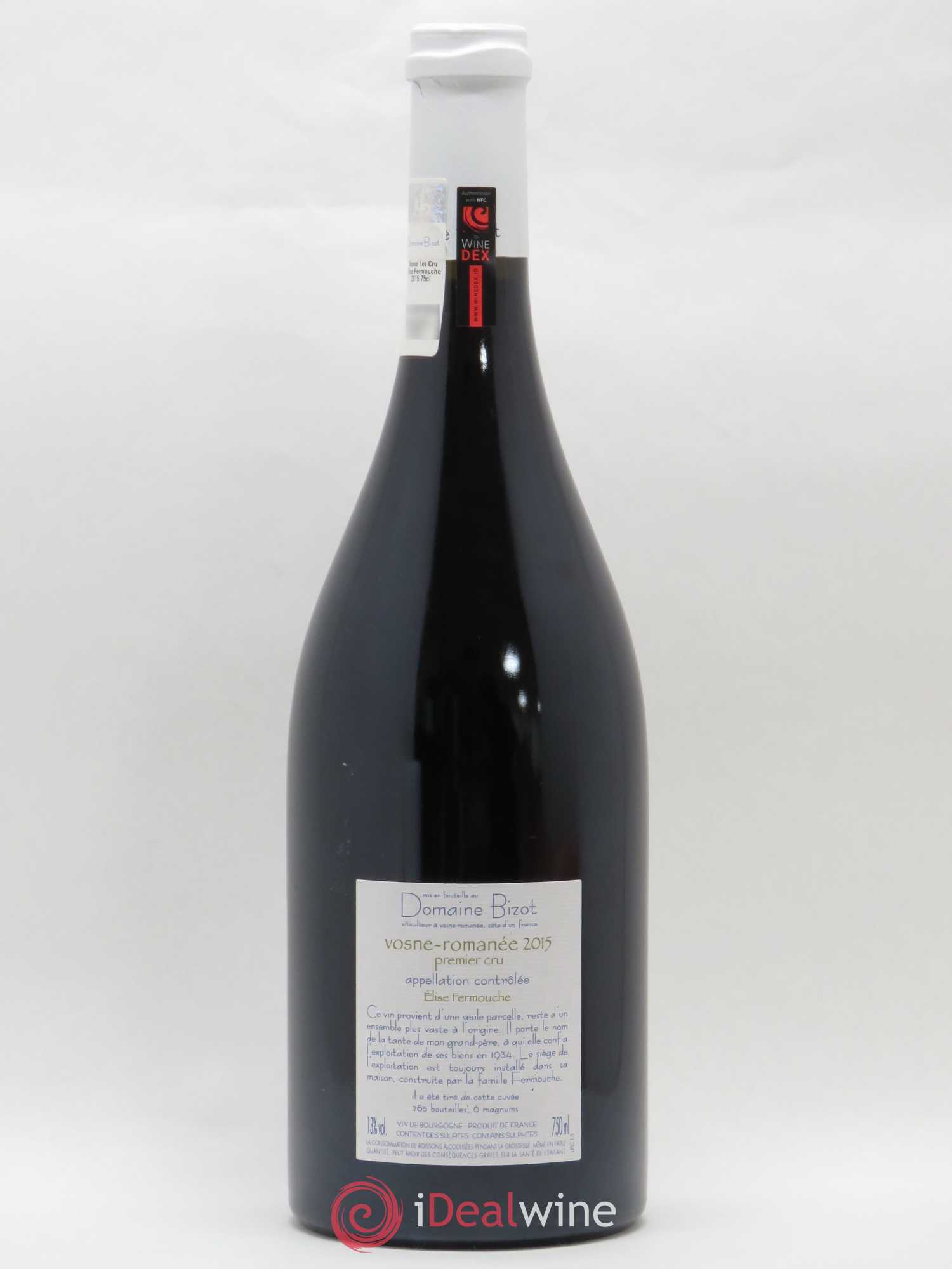 Vosne-Romanée 1er Cru Elise Fermouche Bizot (Domaine) 2015 - Lot de 1 bouteille - 1