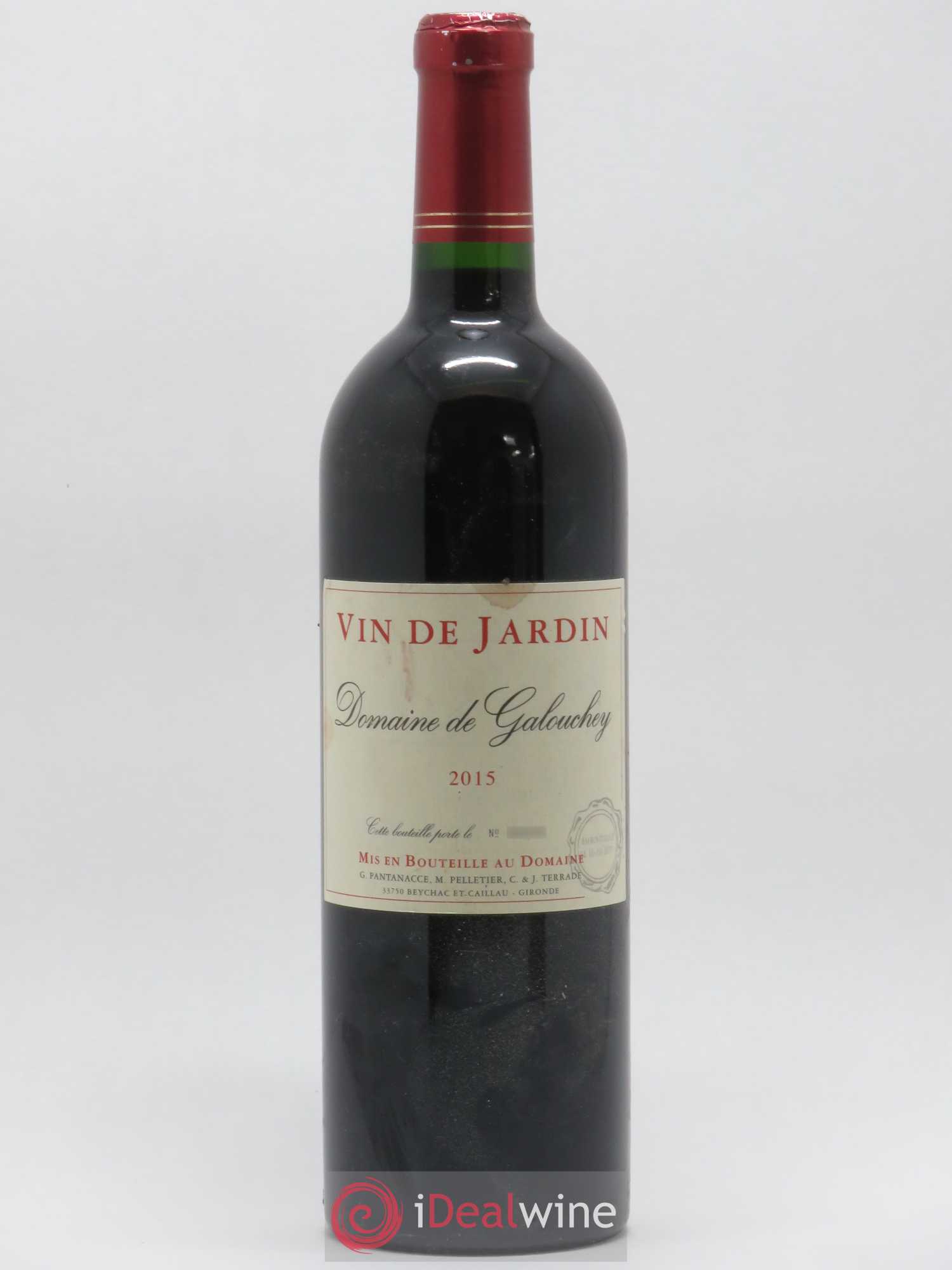 Vin de France Vin de Jardin Domaine de Galouchey 2015 - Lot de 1 bouteille - 0