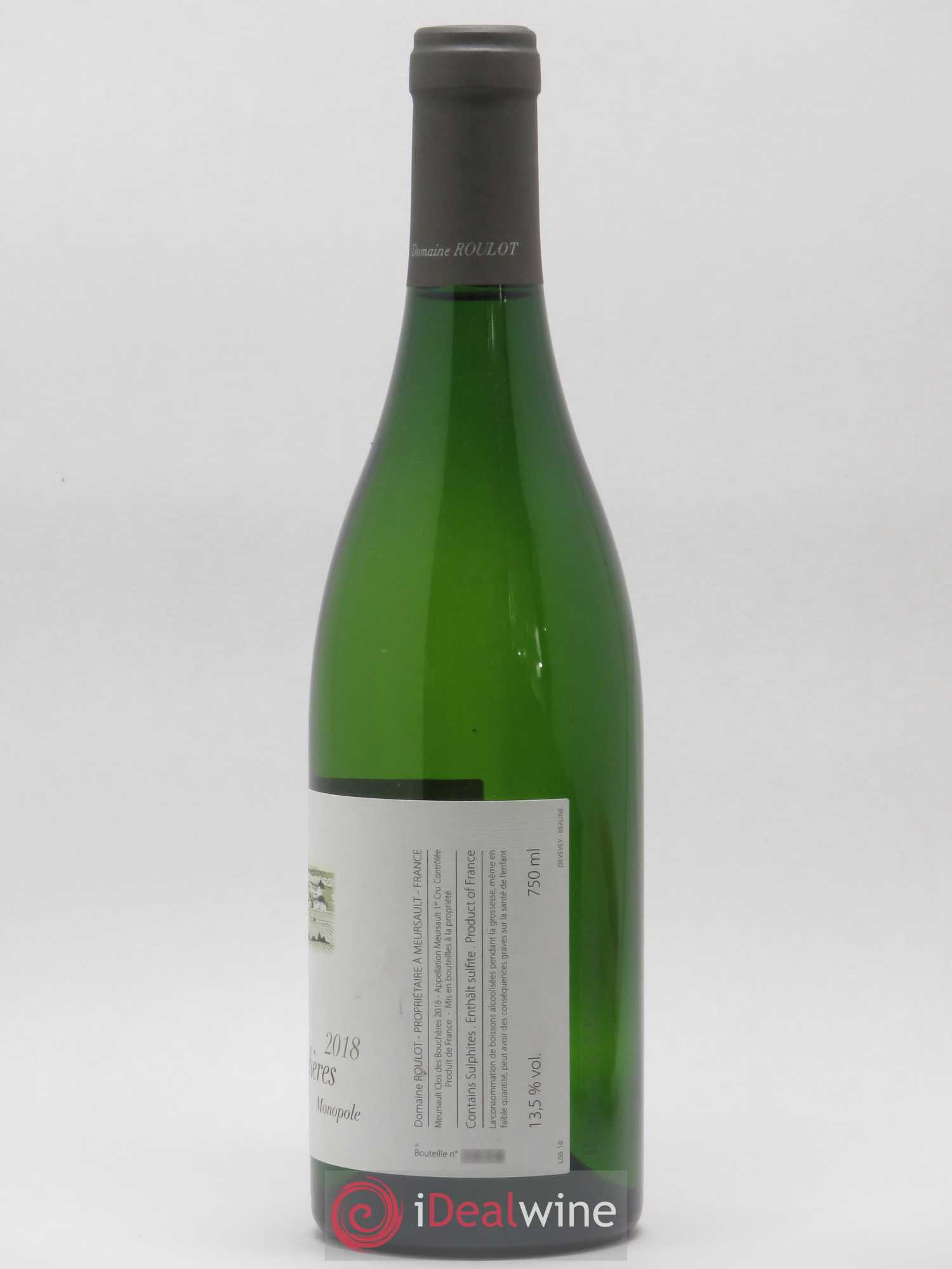 Meursault 1er Cru Clos des Bouchères Roulot (Domaine) 2018 - Lot de 1 bouteille - 1