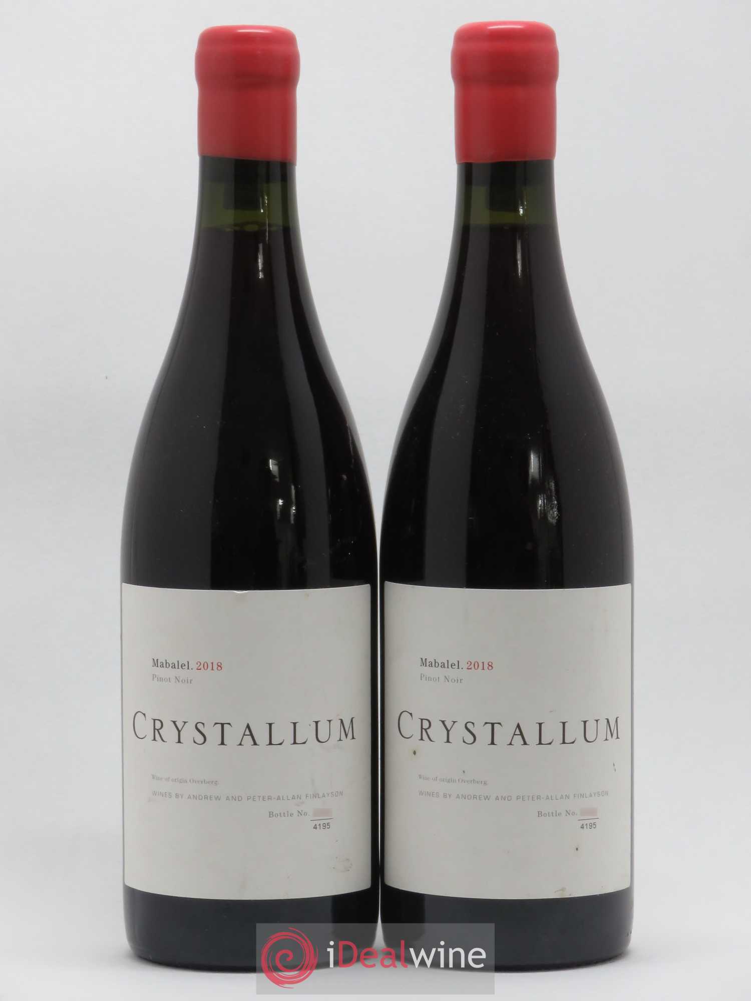 Afrique du Sud Pinot noir Mabalel Crystallum 2018 - Posten von 2 Flaschen - 0