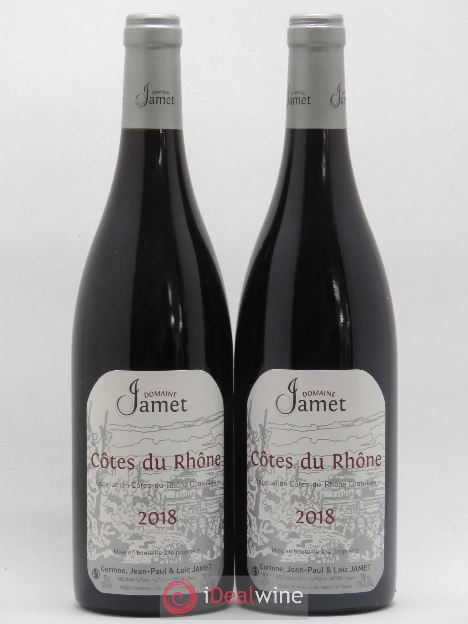 Côtes-du-Rhône Jamet (Domaine) 2018 - Lot de 2 bouteilles - 0
