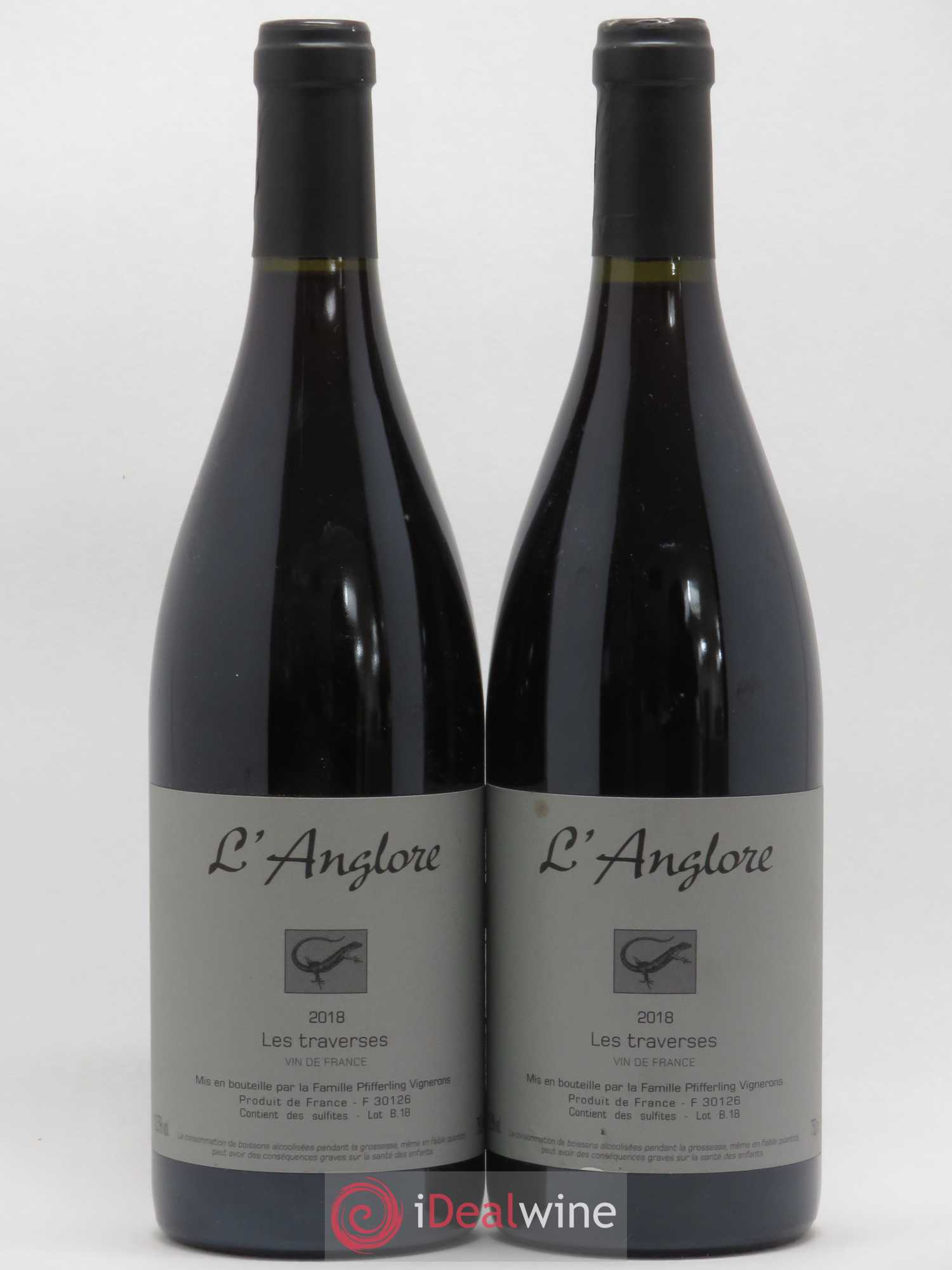 Vin de France Les Traverses L'Anglore 2018 - Lot de 2 bouteilles - 0