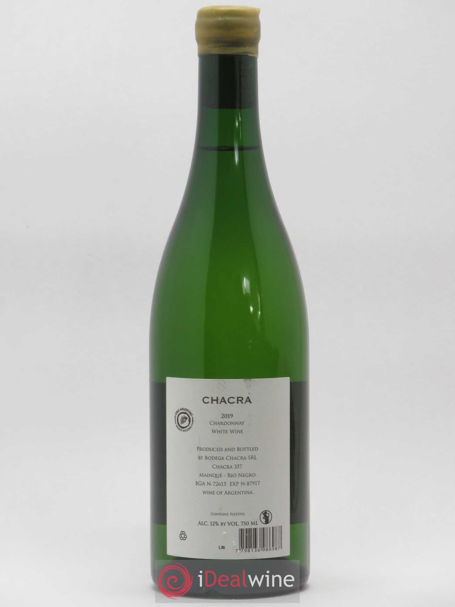 Vins Etrangers Patagonia Chardonnay Bodega Chacra 357 (sans prix de réserve) 2019 - Posten von 1 Flasche - 1