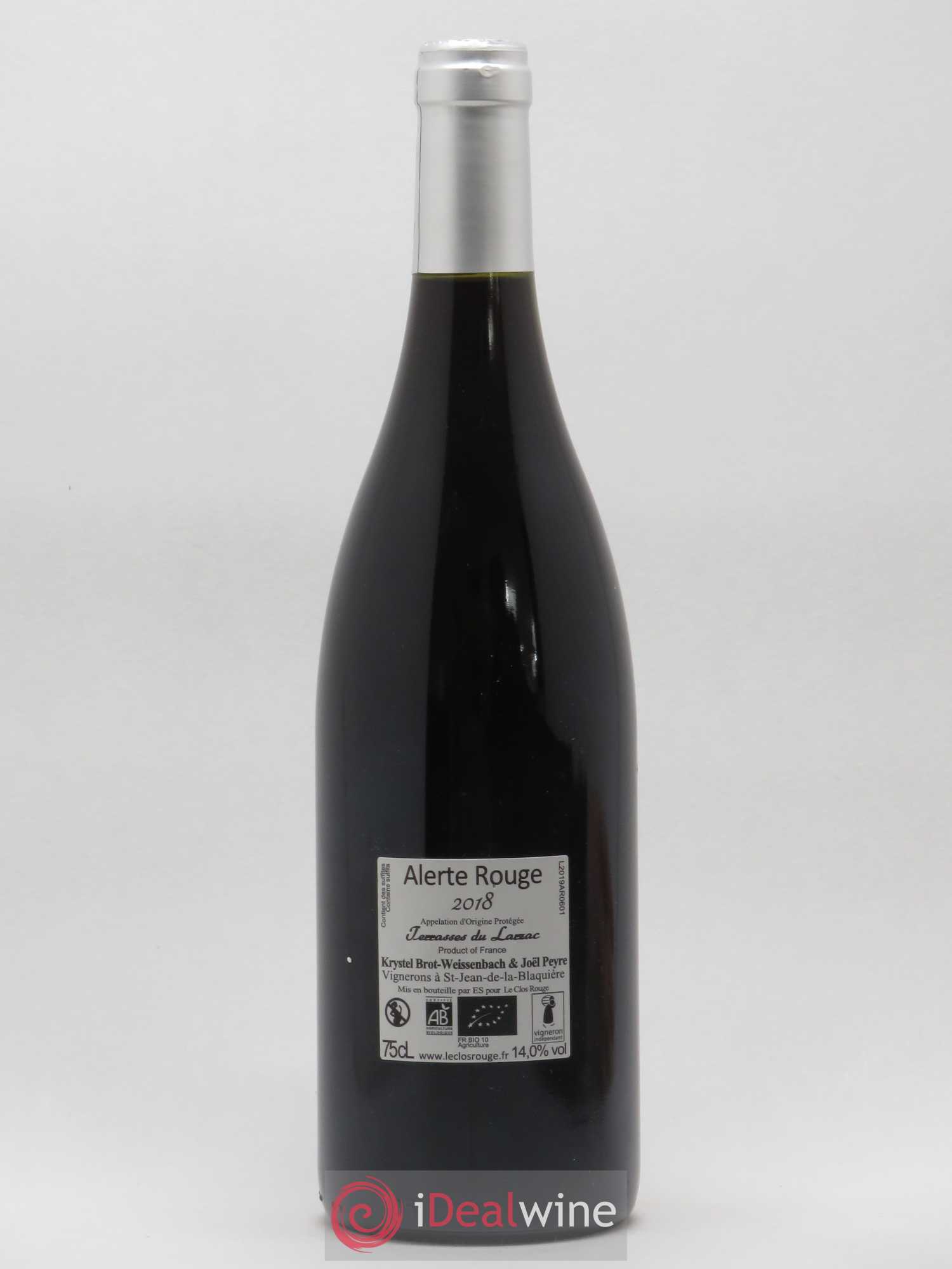 Coteaux du Languedoc Terrasses Du Larzac Alerte rouge Le Clos Rouge 2018 - Posten von 1 Flasche - 1