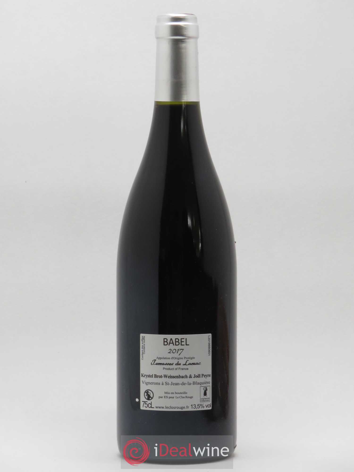 Coteaux du Languedoc Terrasses Du Larzac Babel Le Clos Rouge 2017 - Lot de 1 bouteille - 1