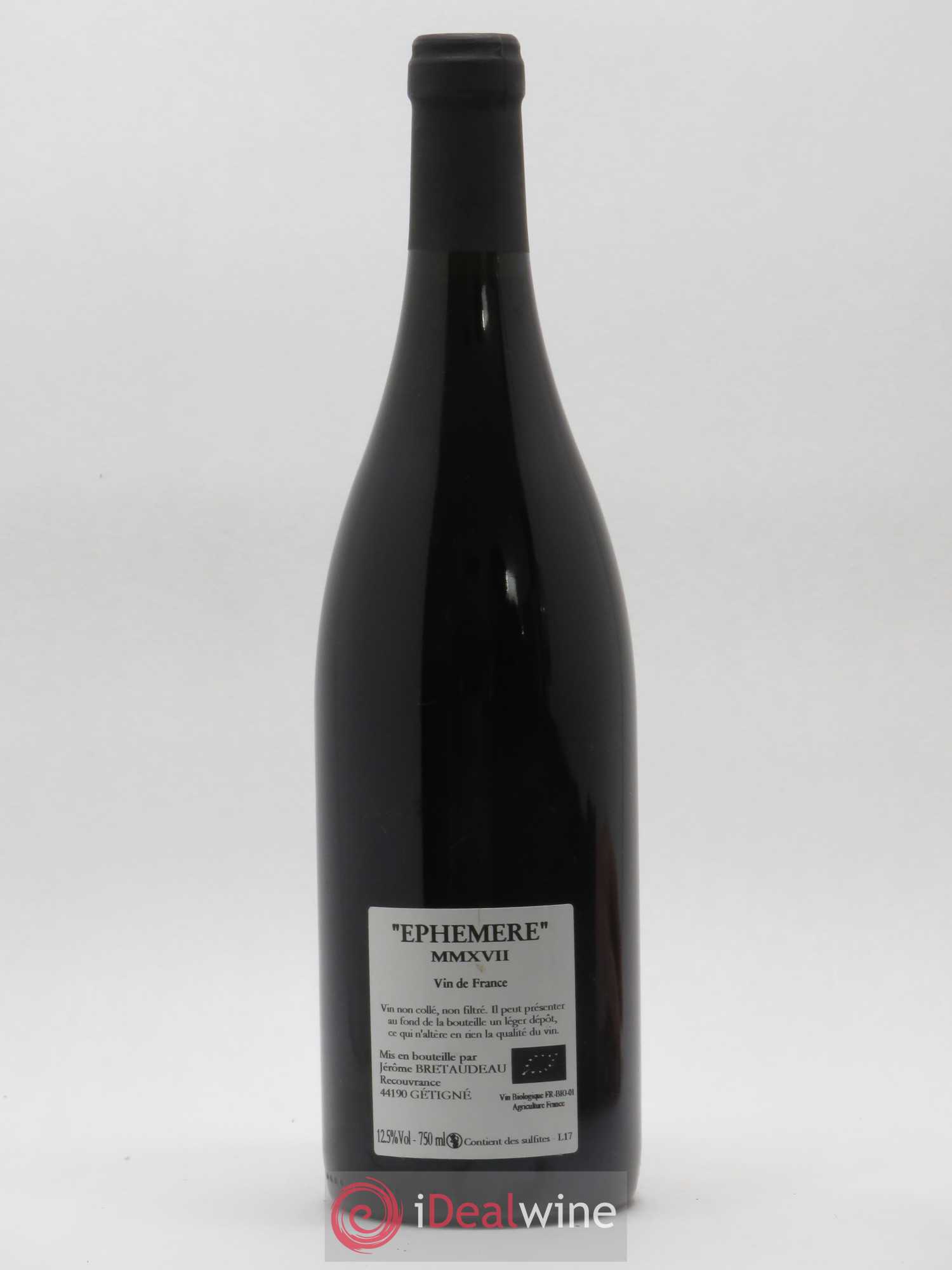 Vin de France Ephemère Jérome Bretaudeau 2017 - Posten von 1 Flasche - 1