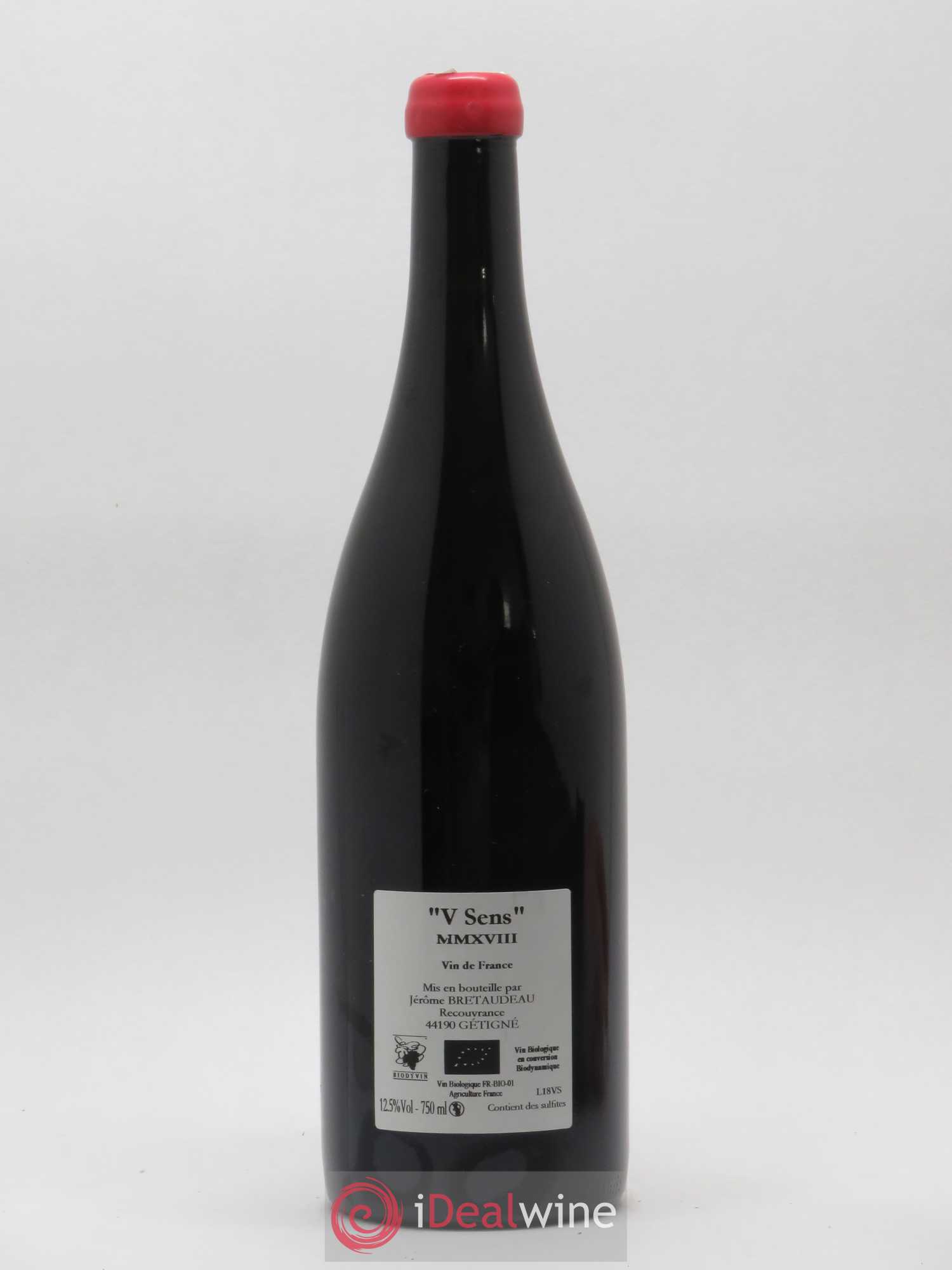 Vin de France V Sens Jérôme Bretaudeau - Domaine de Bellevue 2018 - Lot de 1 bouteille - 1