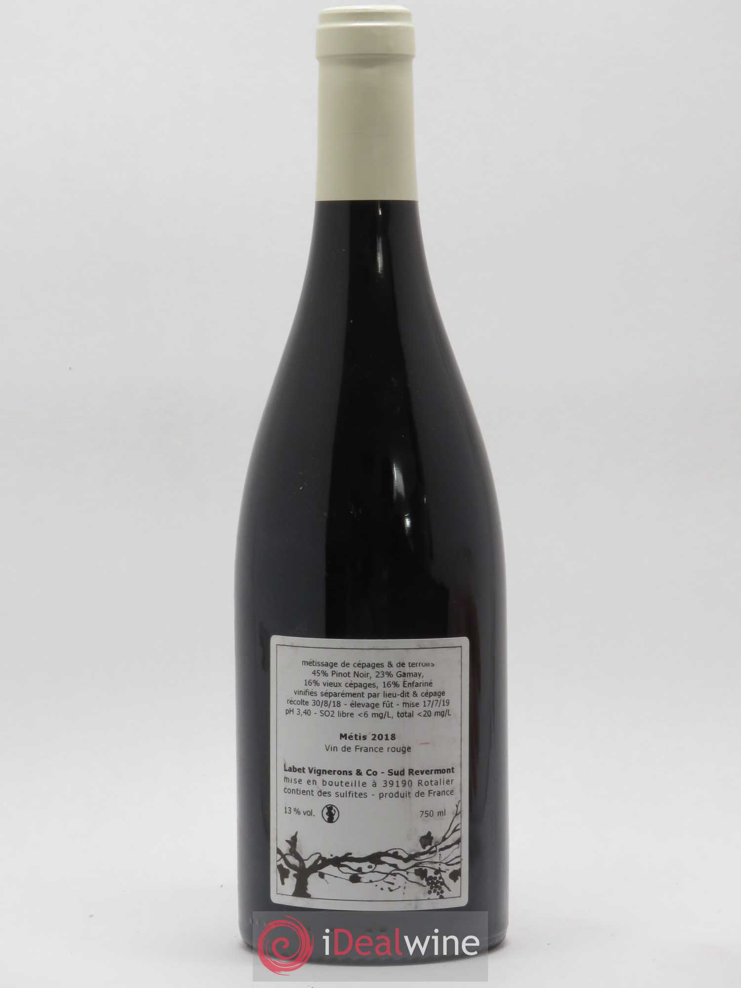Vin de France Métis Romain - Julien - Charline Labet 2018 - Lot de 1 bouteille - 1