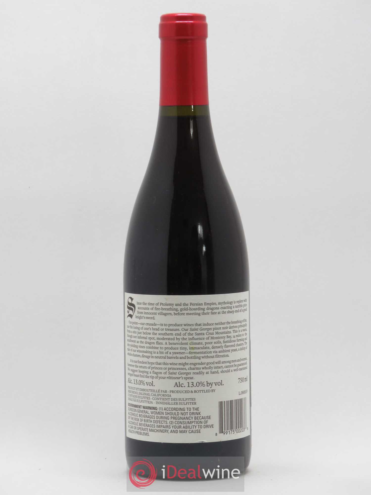 USA Santa Cruz Central Coast Saint Georges Pinot Noir Birichino 2018 - Posten von 1 Flasche - 1