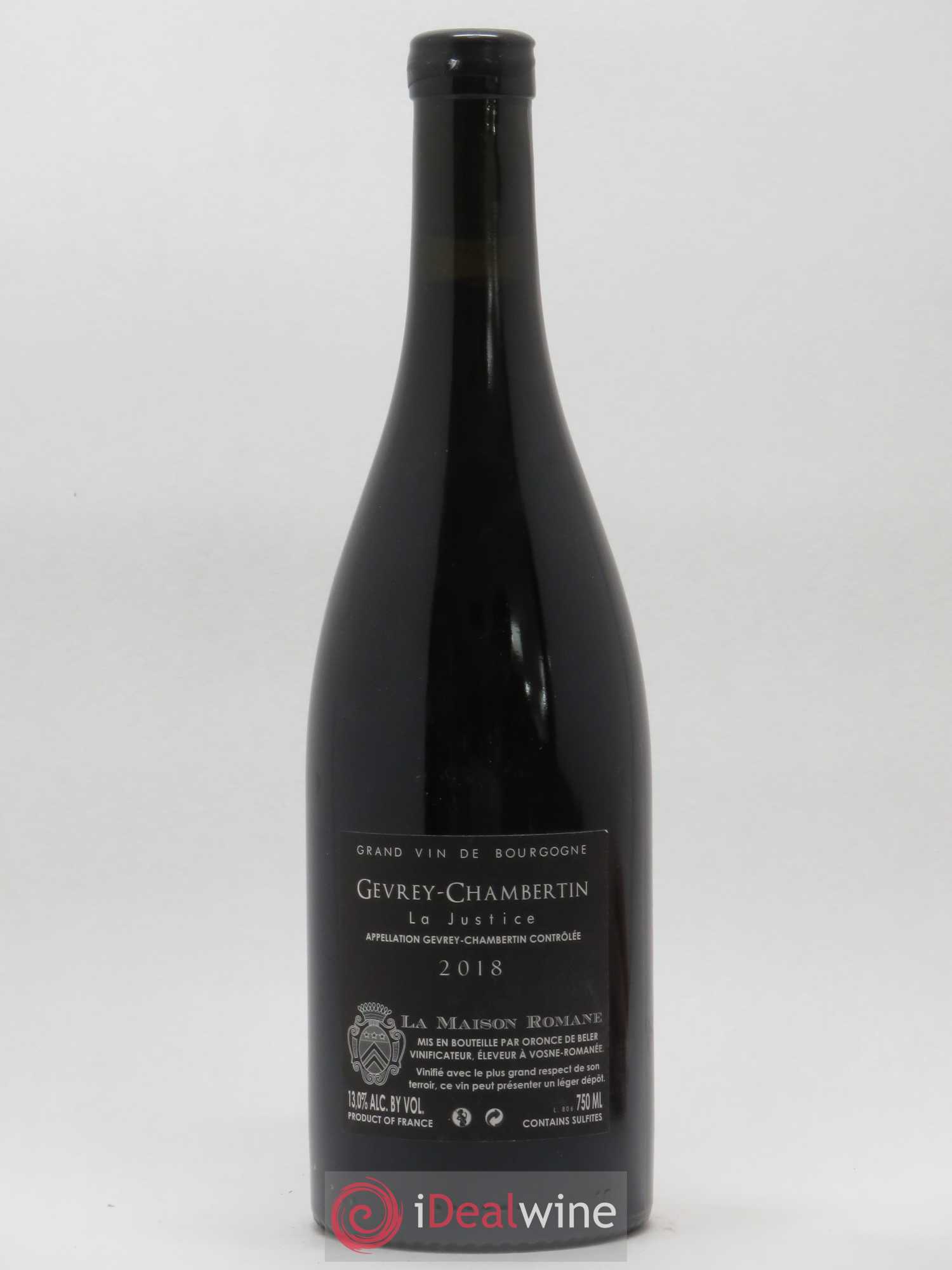 Gevrey-Chambertin La Justice Maison Romane 2018 - Posten von 1 Flasche - 1