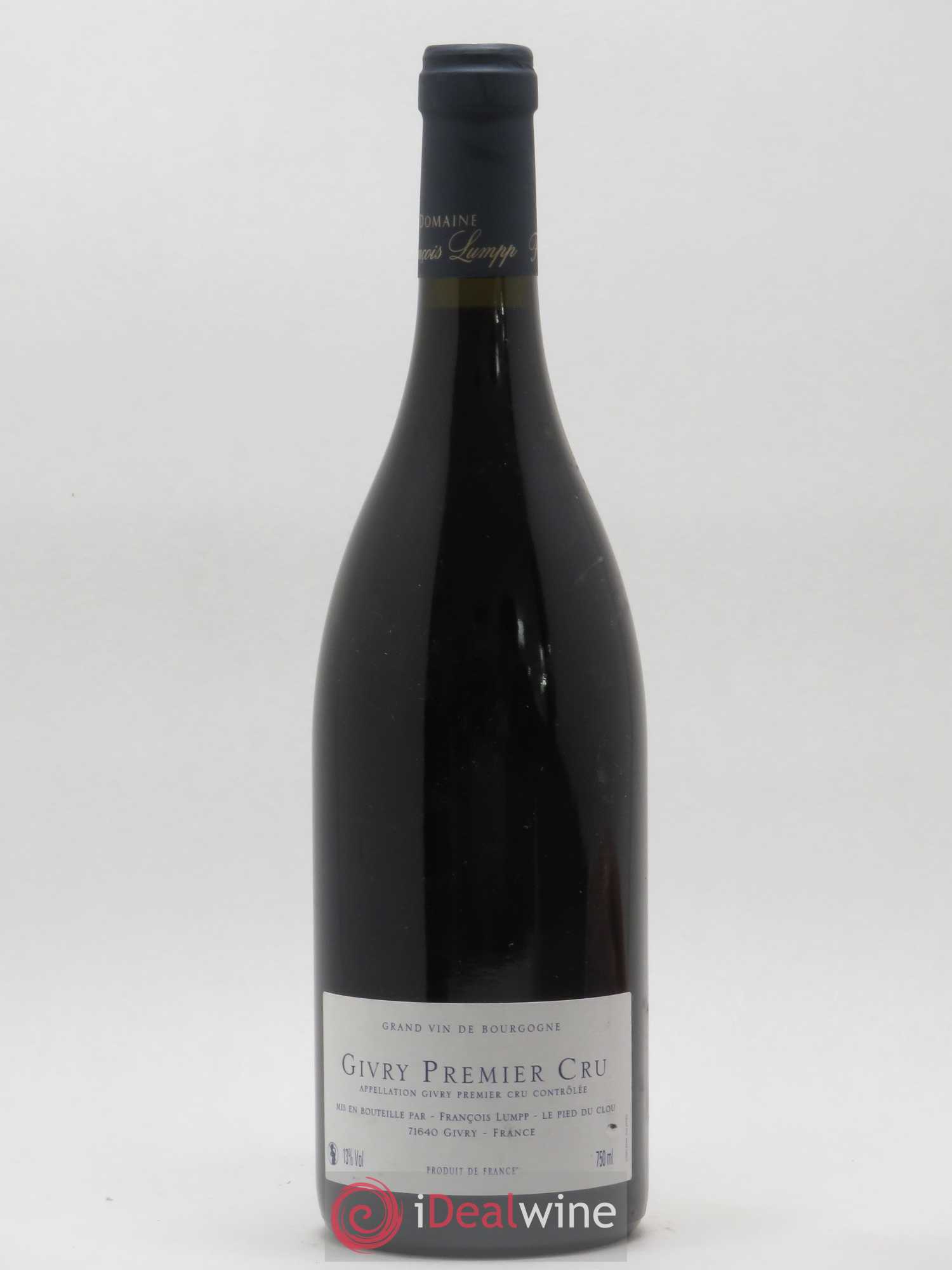 Givry 1er Cru Le Pied du Clou François Lumpp (Domaine) 2018 - Lot de 1 bouteille - 1